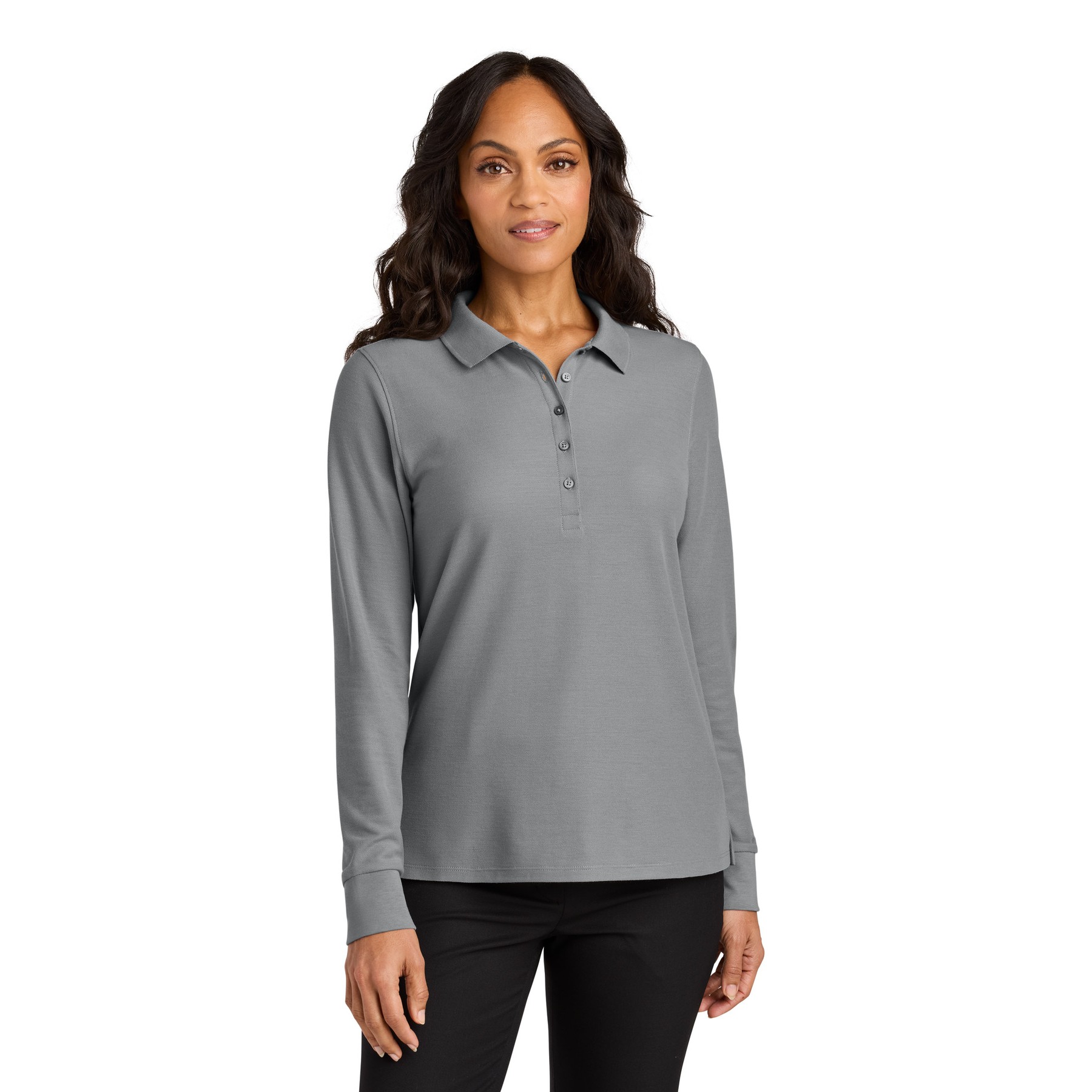 Women's Wearever Signature Pique Long Sleeve Polo - Thumbnail Image