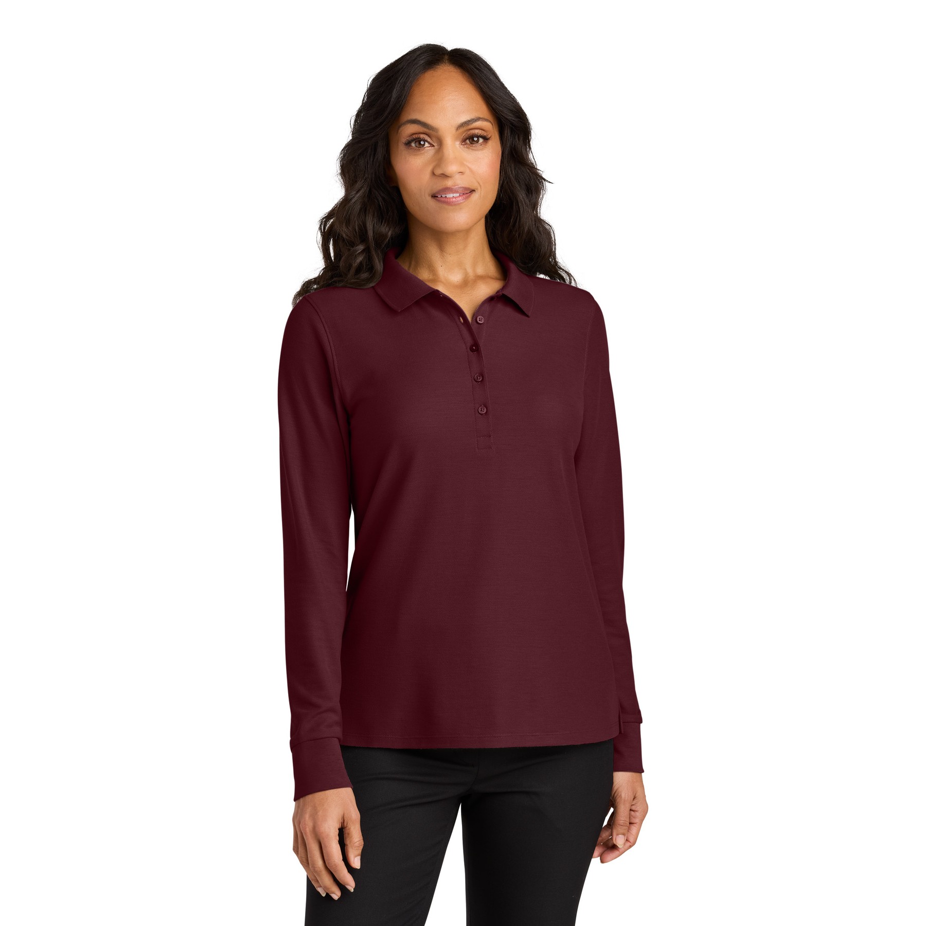 Women's Wearever Signature Pique Long Sleeve Polo - Thumbnail Image