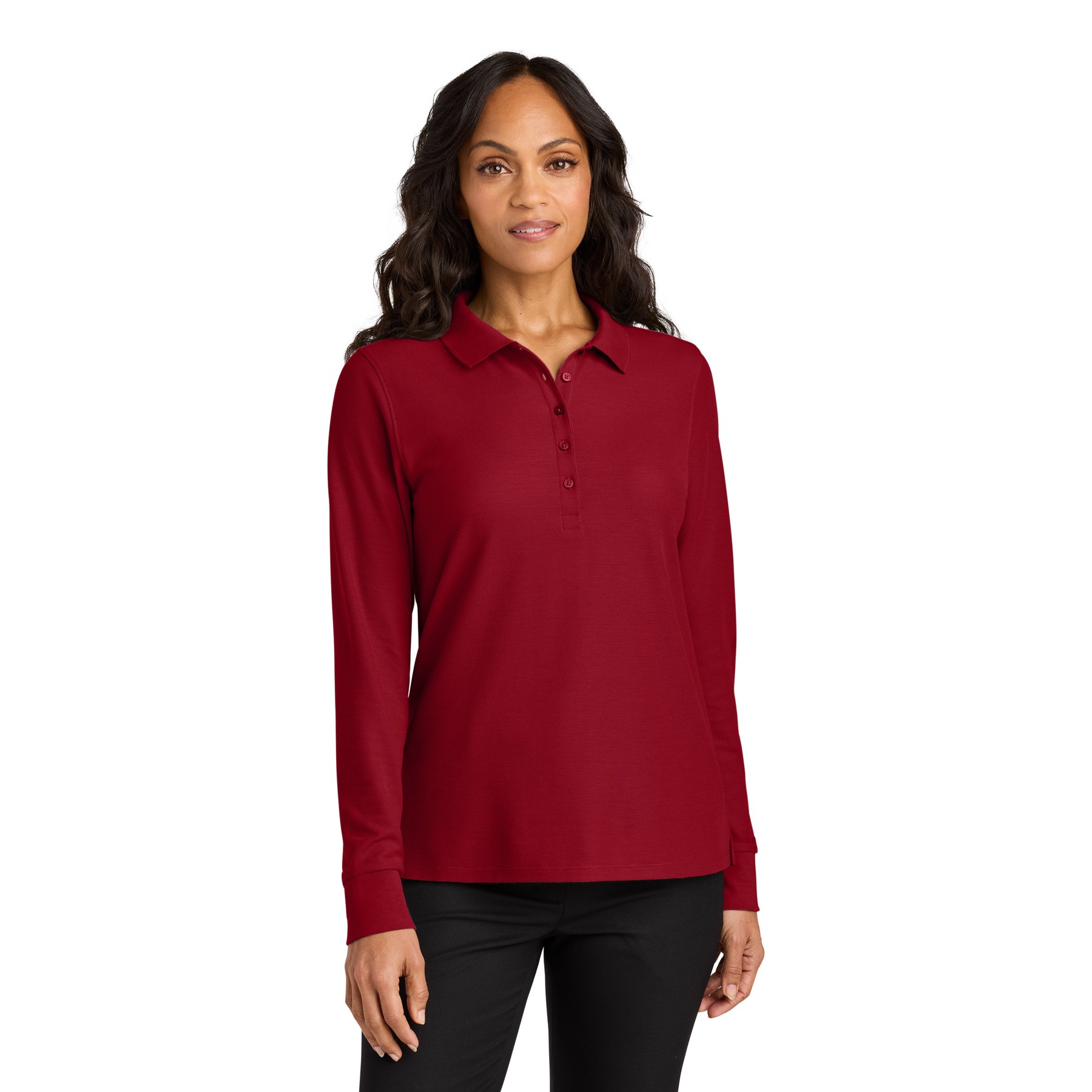 Women's Wearever Signature Pique Long Sleeve Polo - Thumbnail Image
