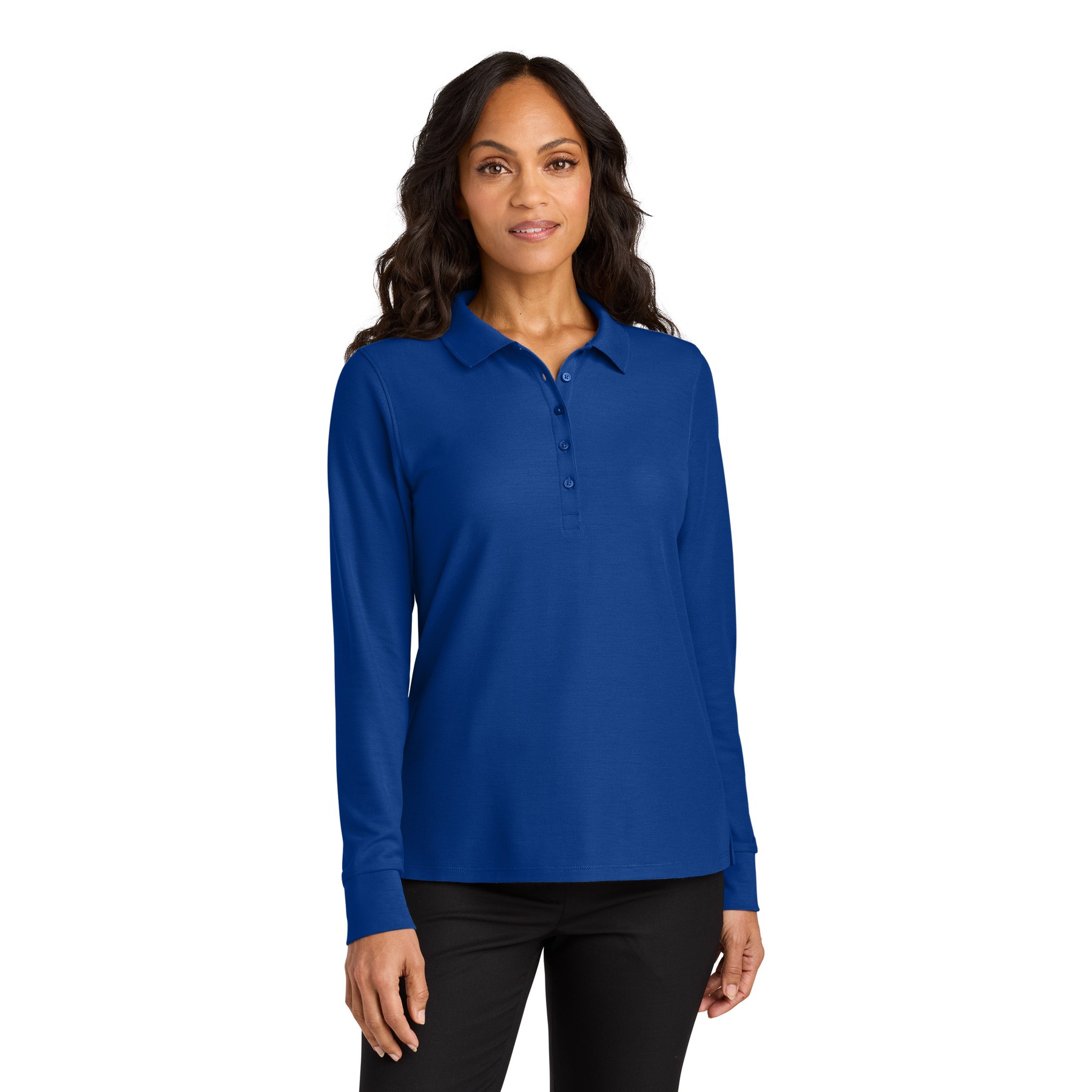 Women's Wearever Signature Pique Long Sleeve Polo - Thumbnail Image