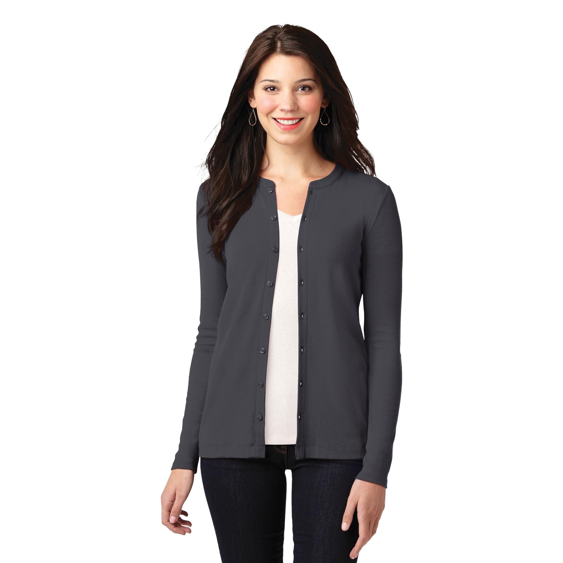 Women's Concept Stretch Button-Front Cardigan - Thumbnail Image