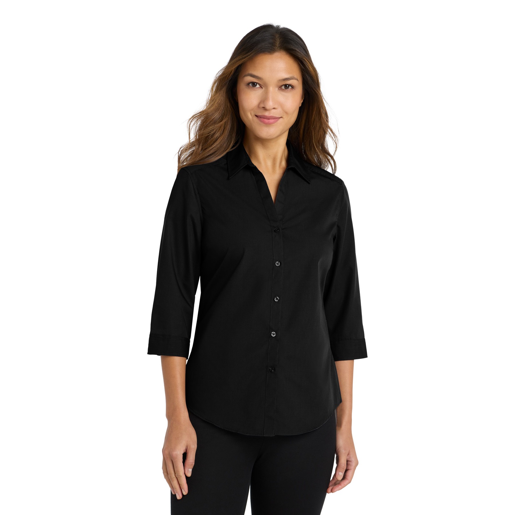 Women's 3/4-Sleeve Carefree Poplin Shirt - Thumbnail Image