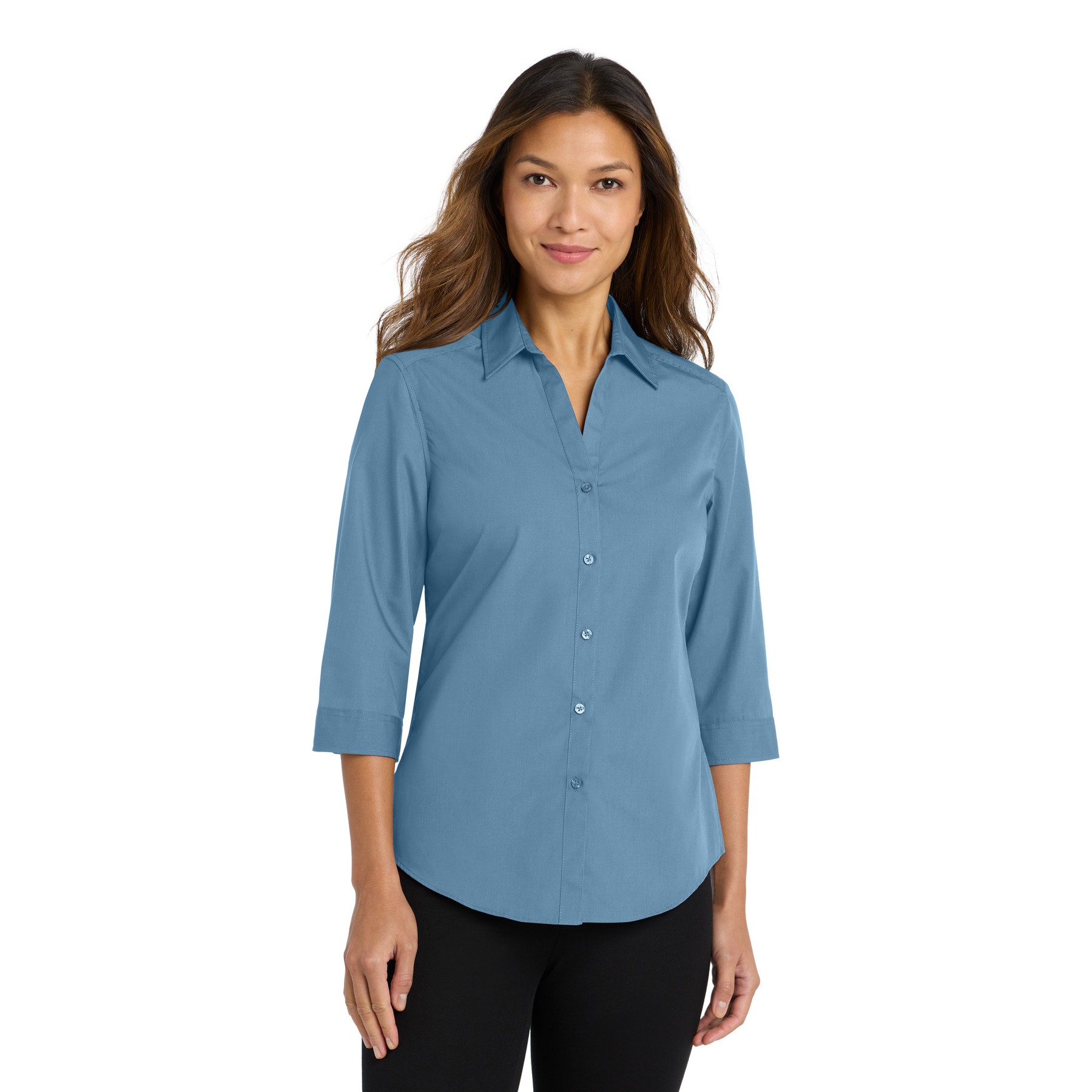 Women's 3/4-Sleeve Carefree Poplin Shirt - Thumbnail Image