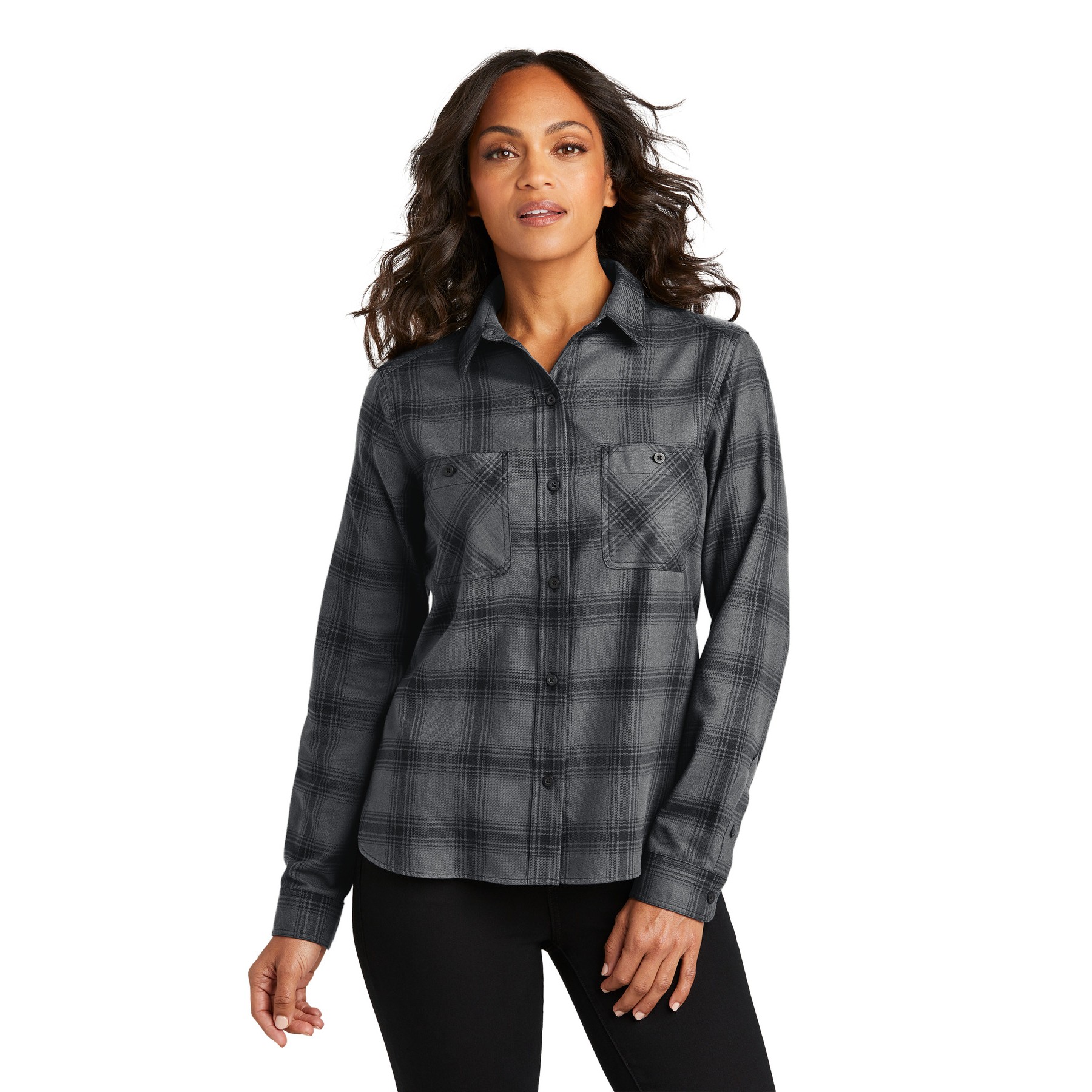 Women's Plaid Flannel Shirt - Thumbnail Image