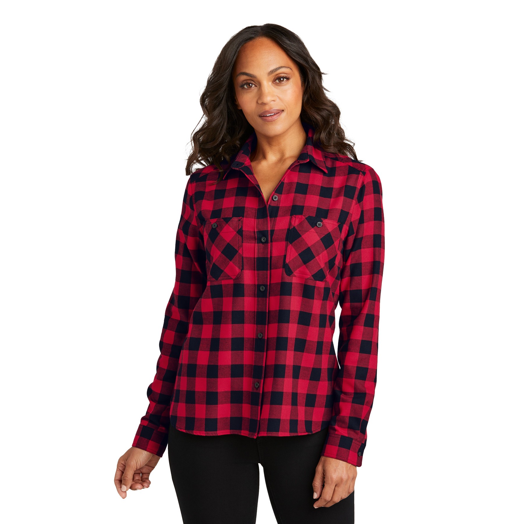 Women's Plaid Flannel Shirt - Thumbnail Image