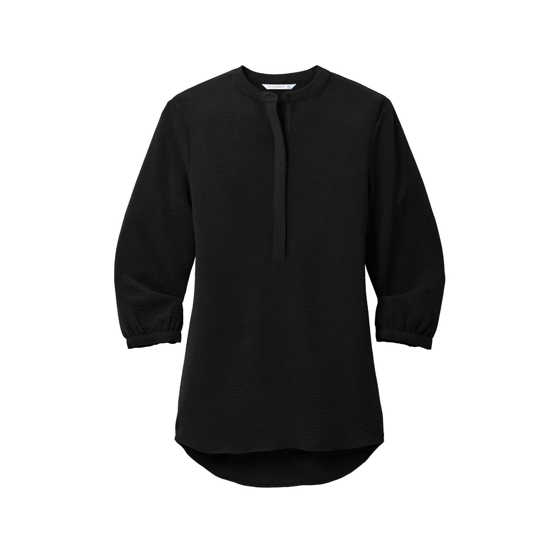 Women's 3/4-Sleeve Textured Crepe Tunic - Thumbnail Image