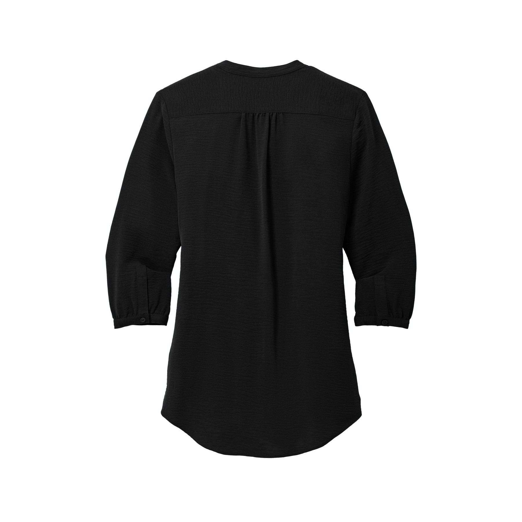 Women's 3/4-Sleeve Textured Crepe Tunic - Thumbnail Image