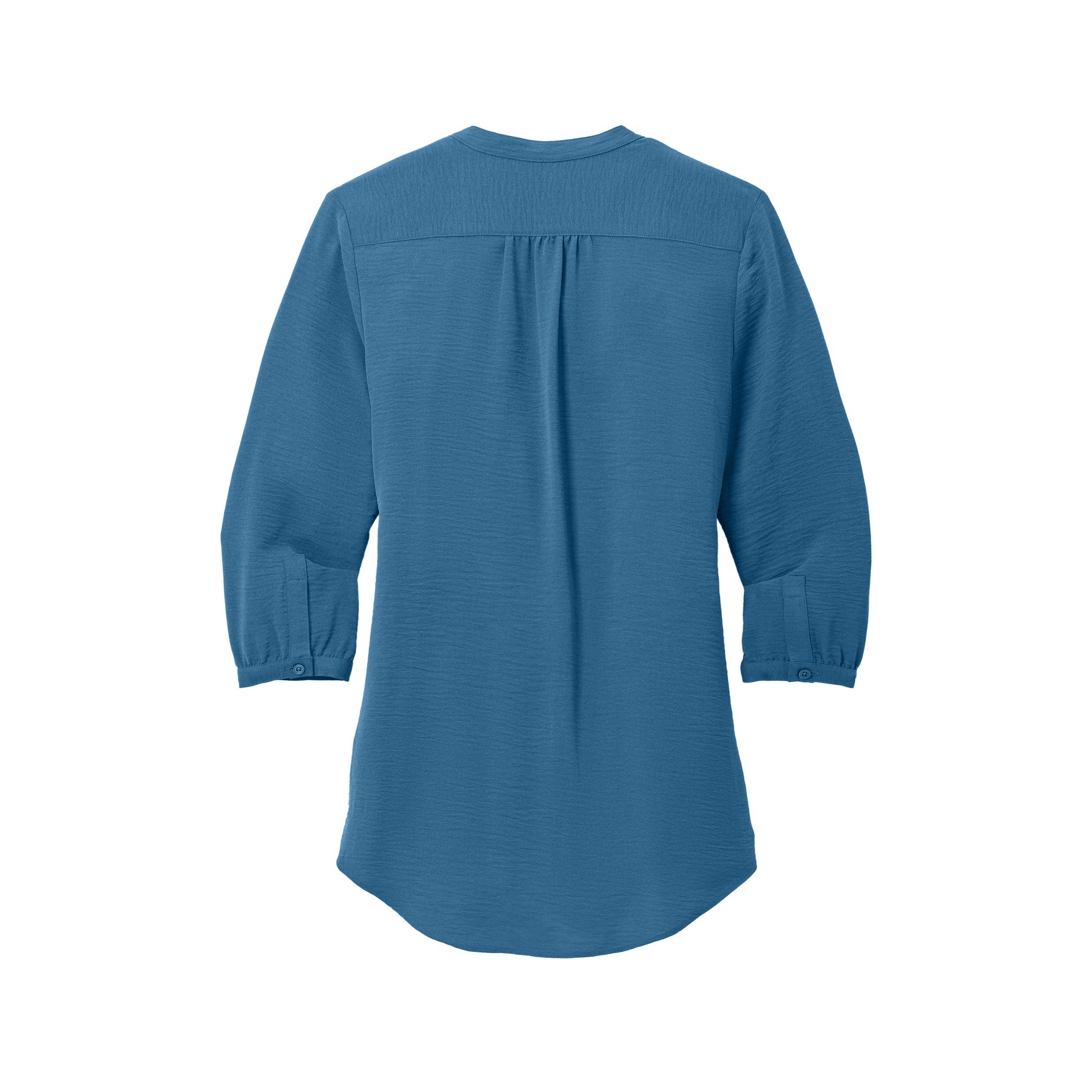 Women's 3/4-Sleeve Textured Crepe Tunic - Thumbnail Image