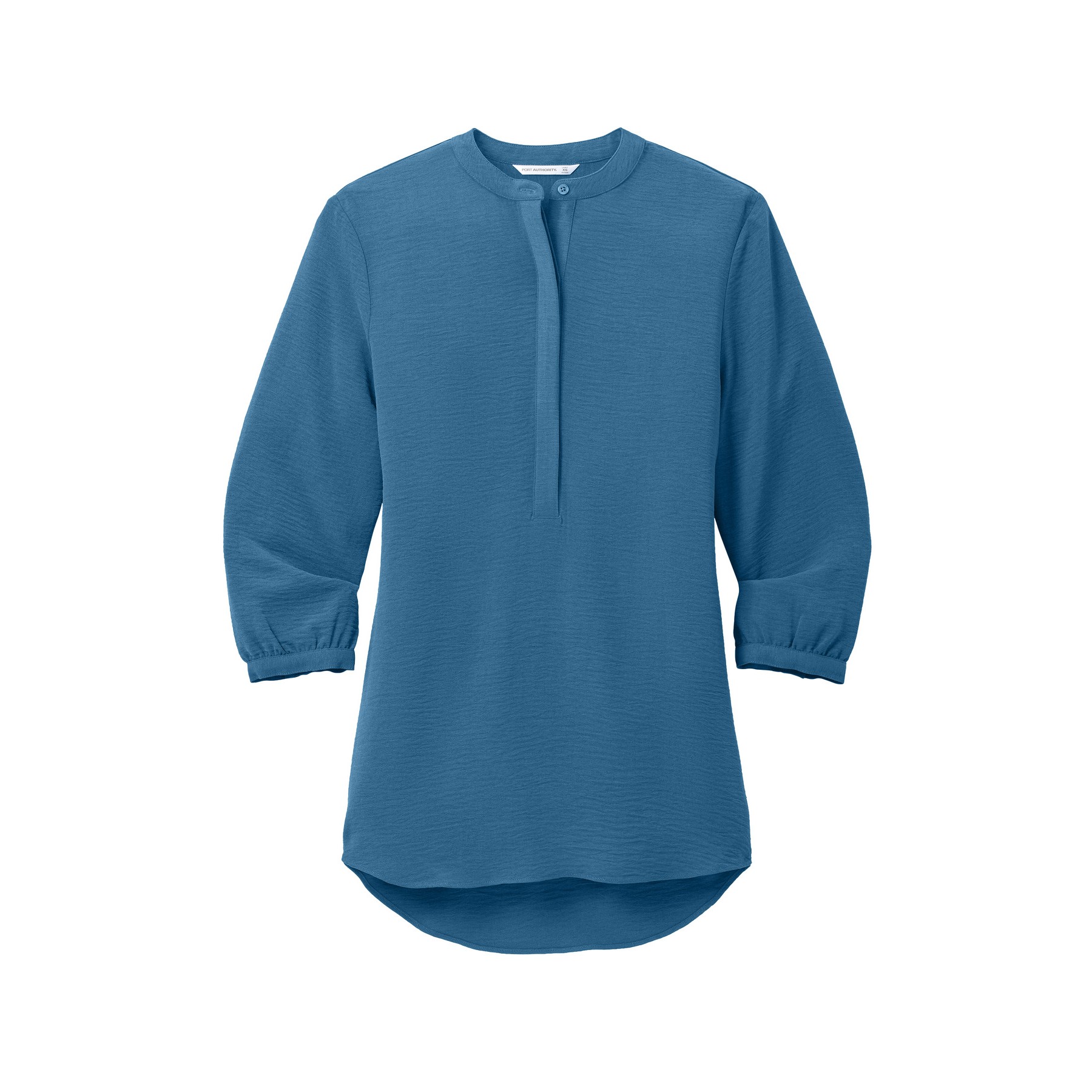 Women's 3/4-Sleeve Textured Crepe Tunic - Thumbnail Image