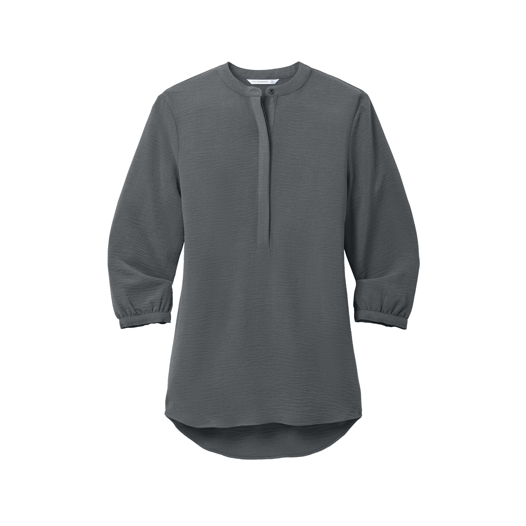 Women's 3/4-Sleeve Textured Crepe Tunic - Thumbnail Image