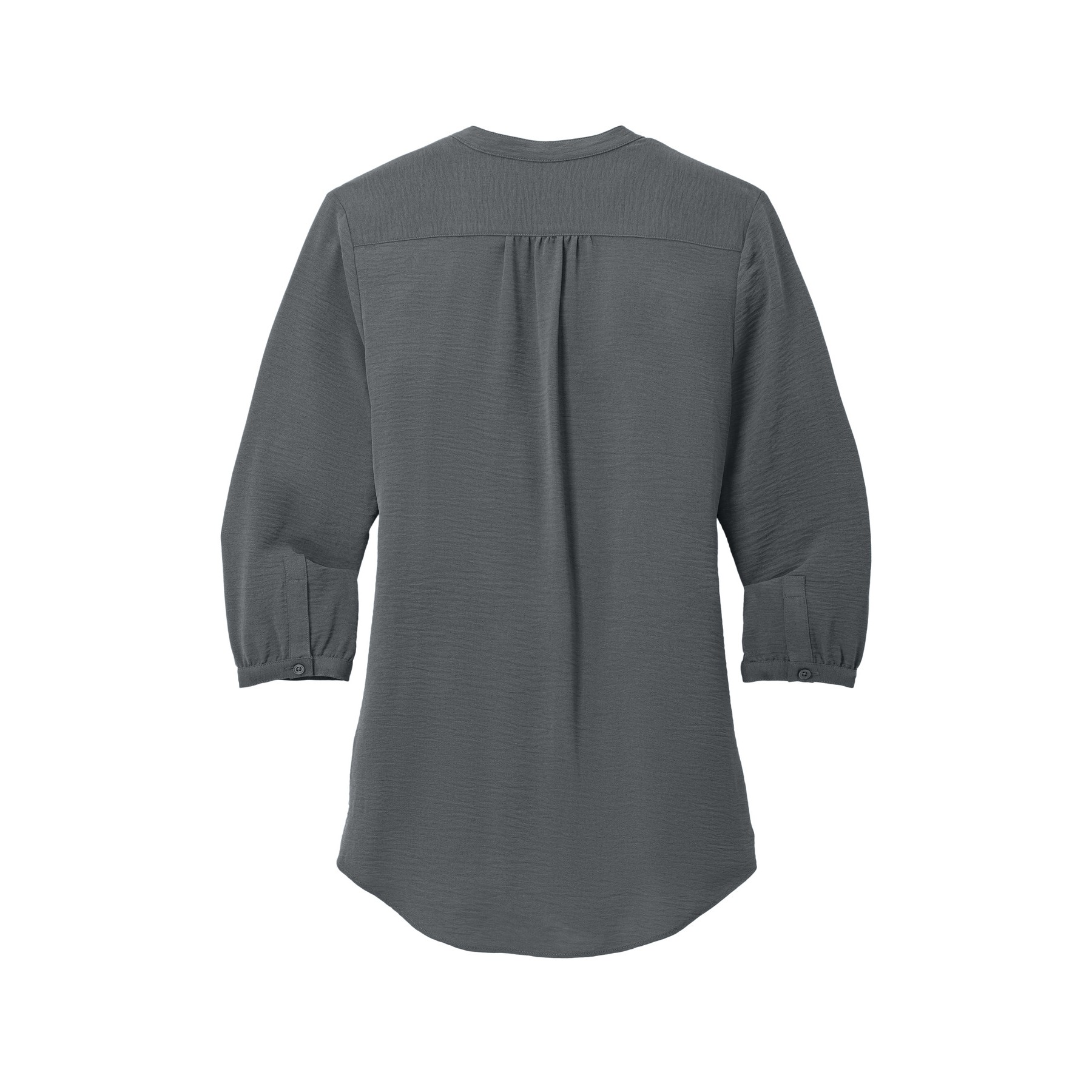 Women's 3/4-Sleeve Textured Crepe Tunic - Thumbnail Image