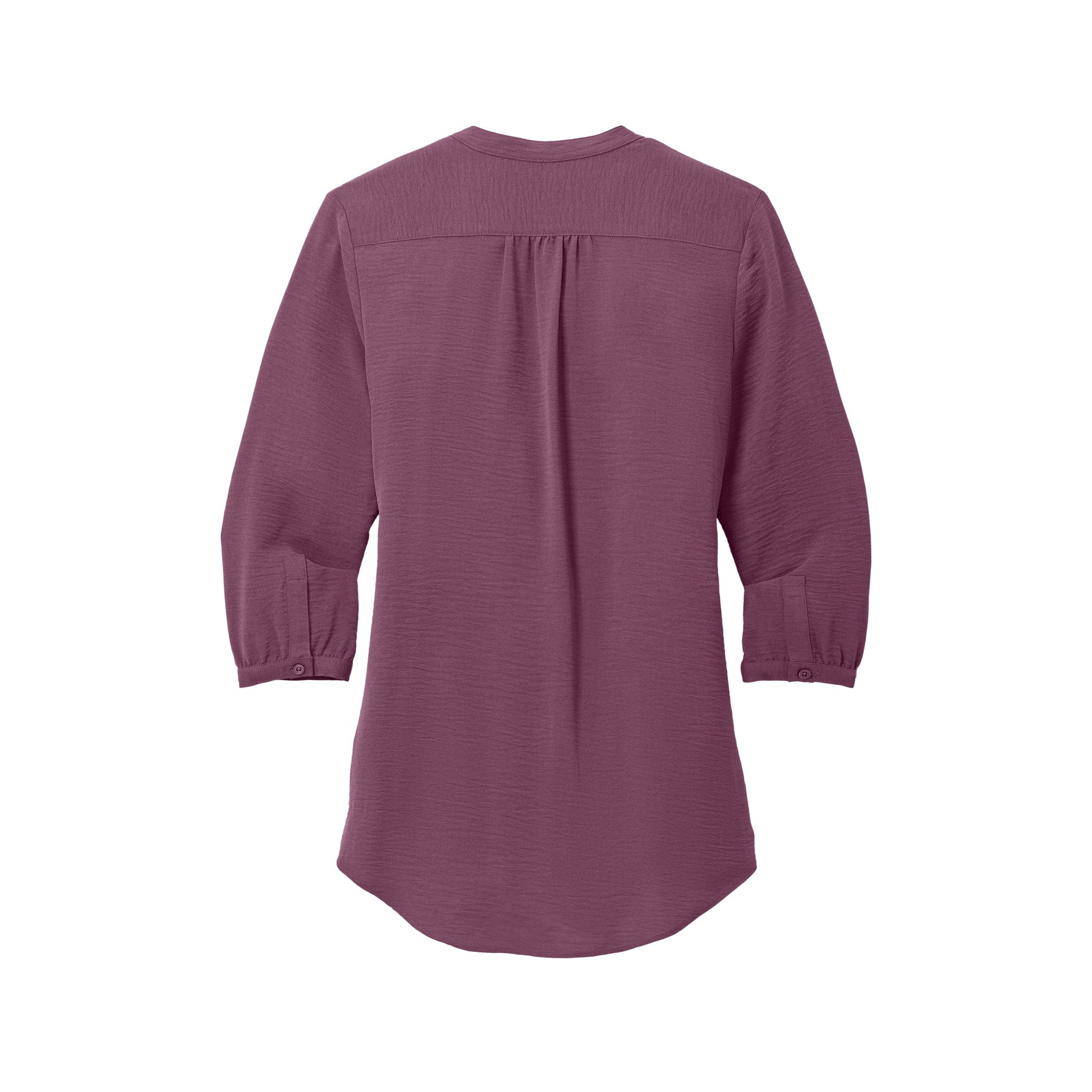Women's 3/4-Sleeve Textured Crepe Tunic - Thumbnail Image