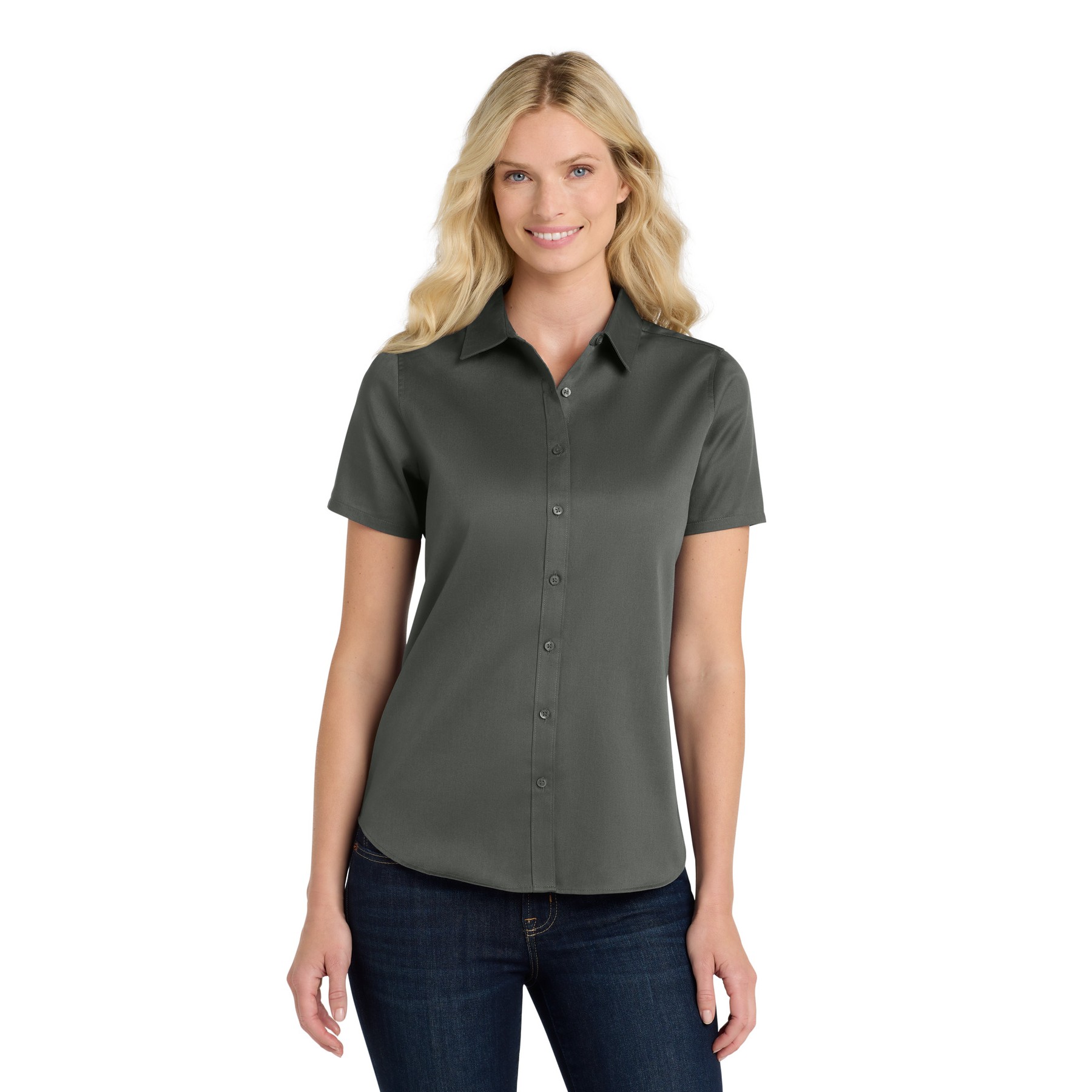 Women's Short Sleeve SuperPro React Twill Shirt - Thumbnail Image