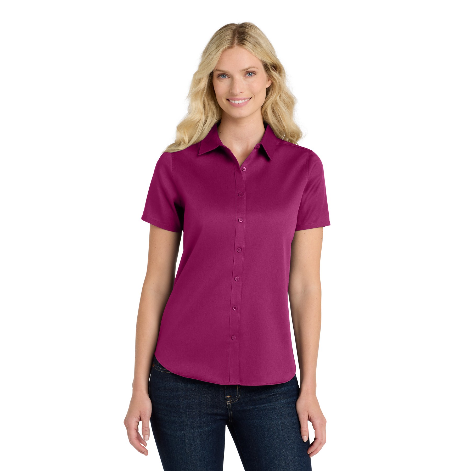 Women's Short Sleeve SuperPro React Twill Shirt - Thumbnail Image