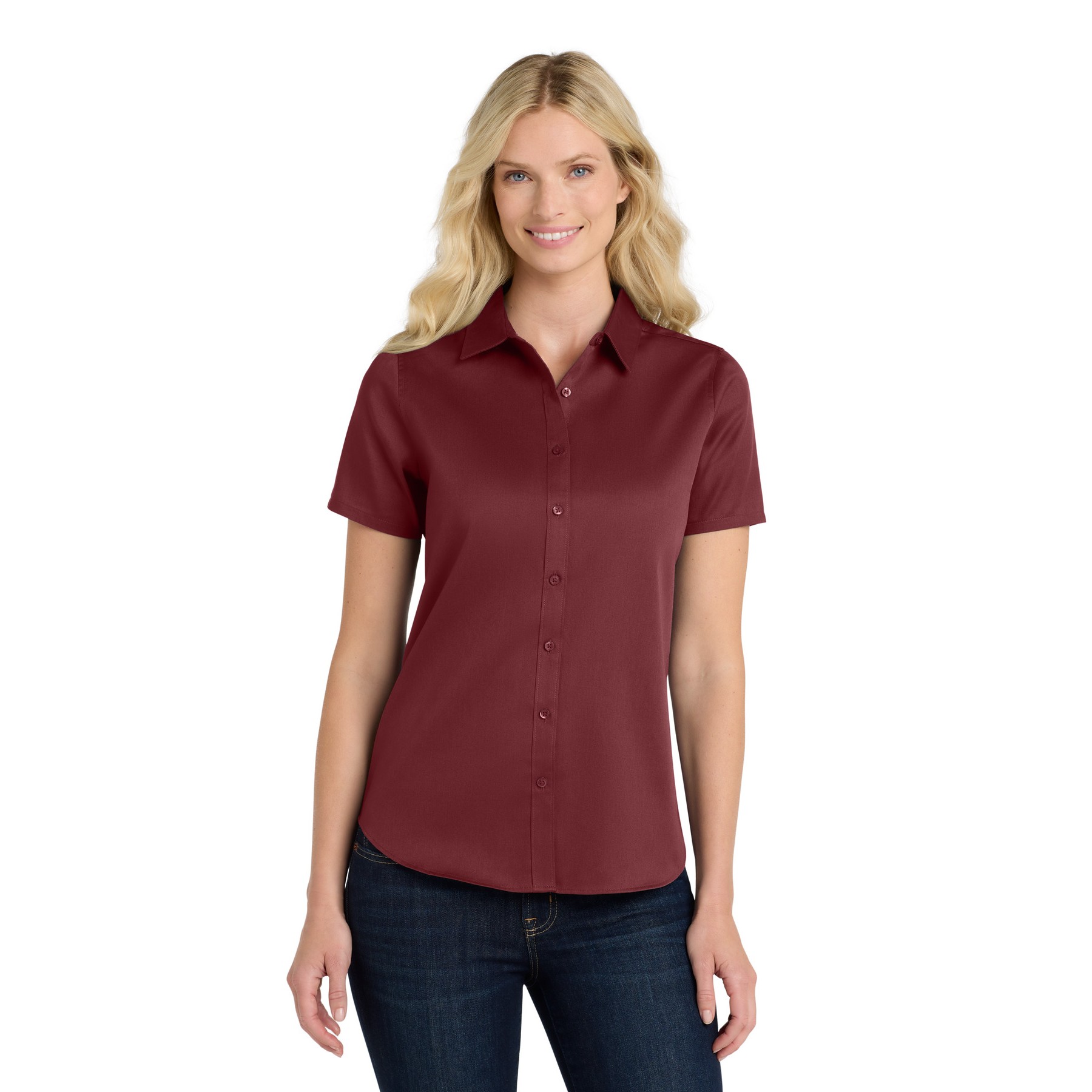 Women's Short Sleeve SuperPro React Twill Shirt - Thumbnail Image