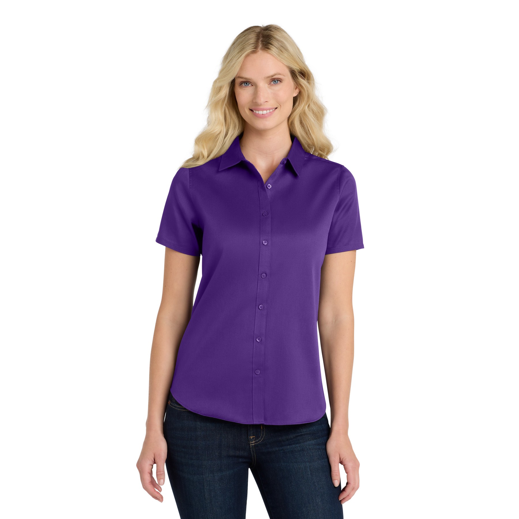 Women's Short Sleeve SuperPro React Twill Shirt - Thumbnail Image