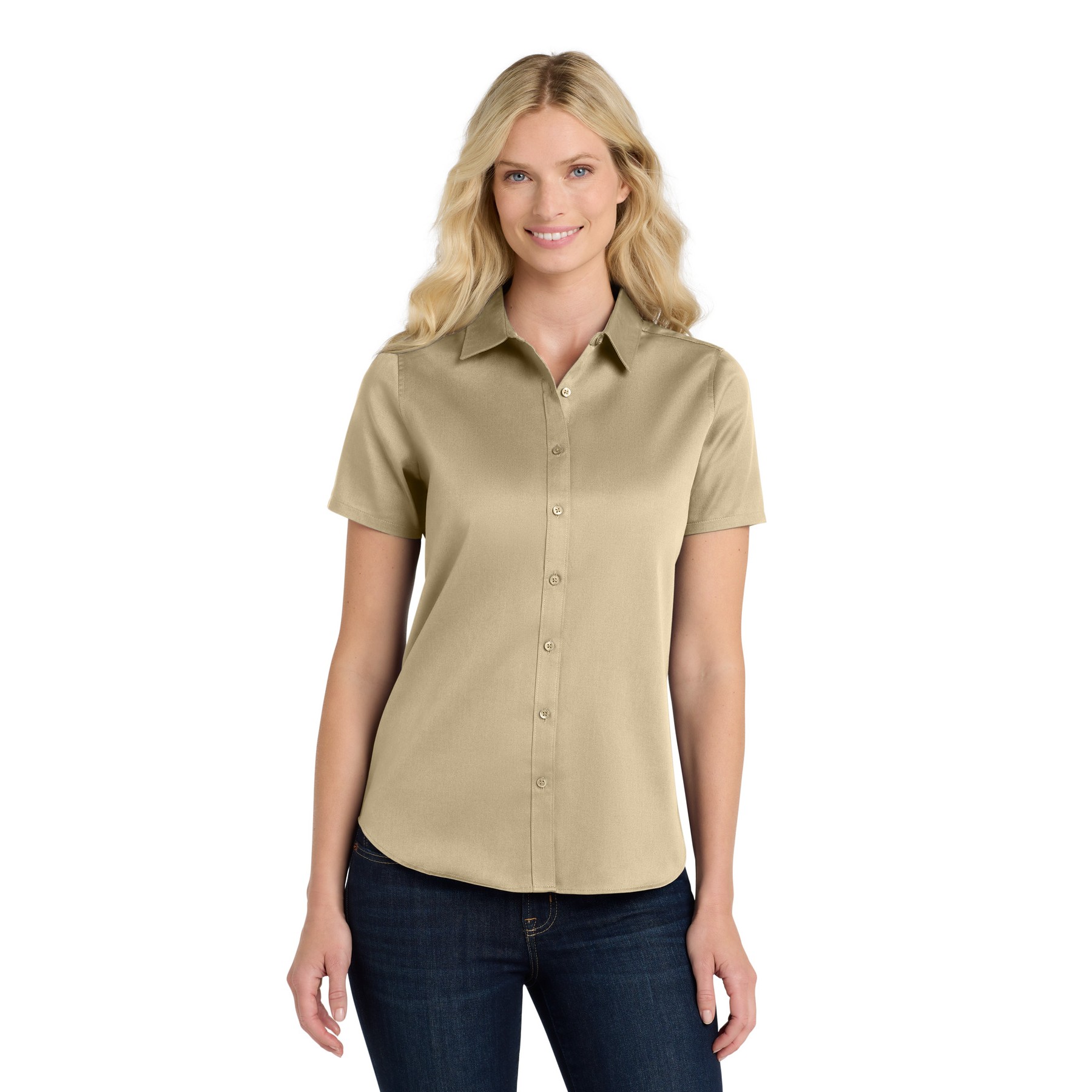 Women's Short Sleeve SuperPro React Twill Shirt - Thumbnail Image