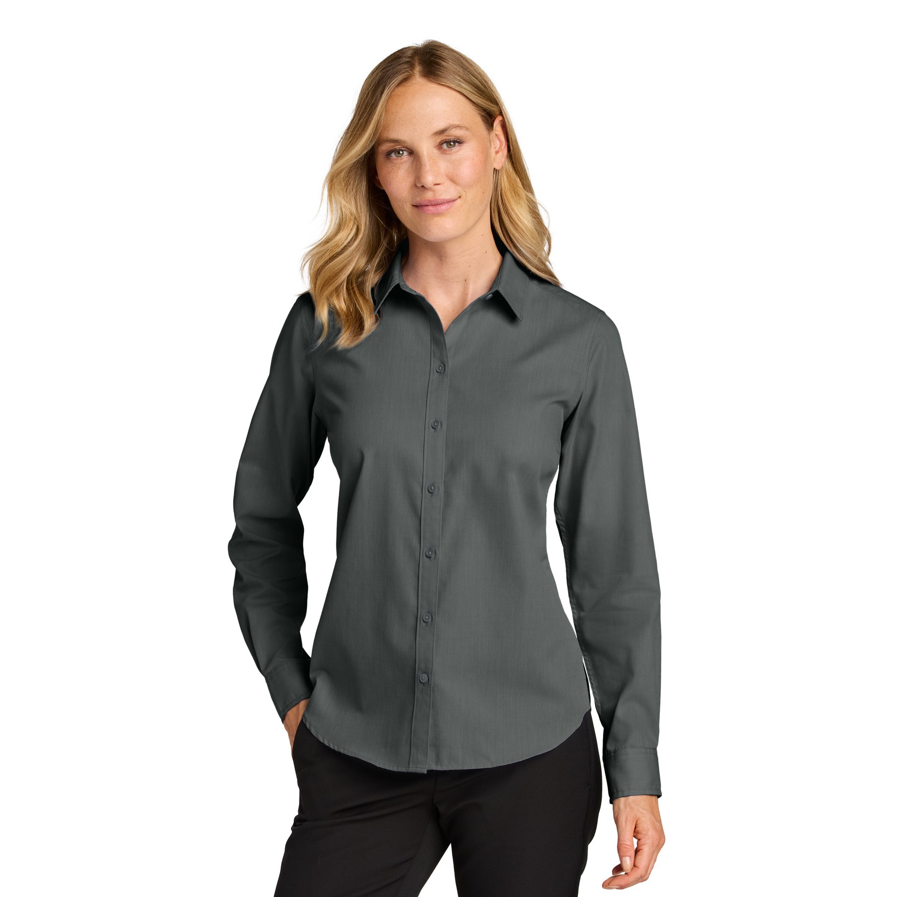Women's Long Sleeve Nailhead Easy Care Shirt - Thumbnail Image