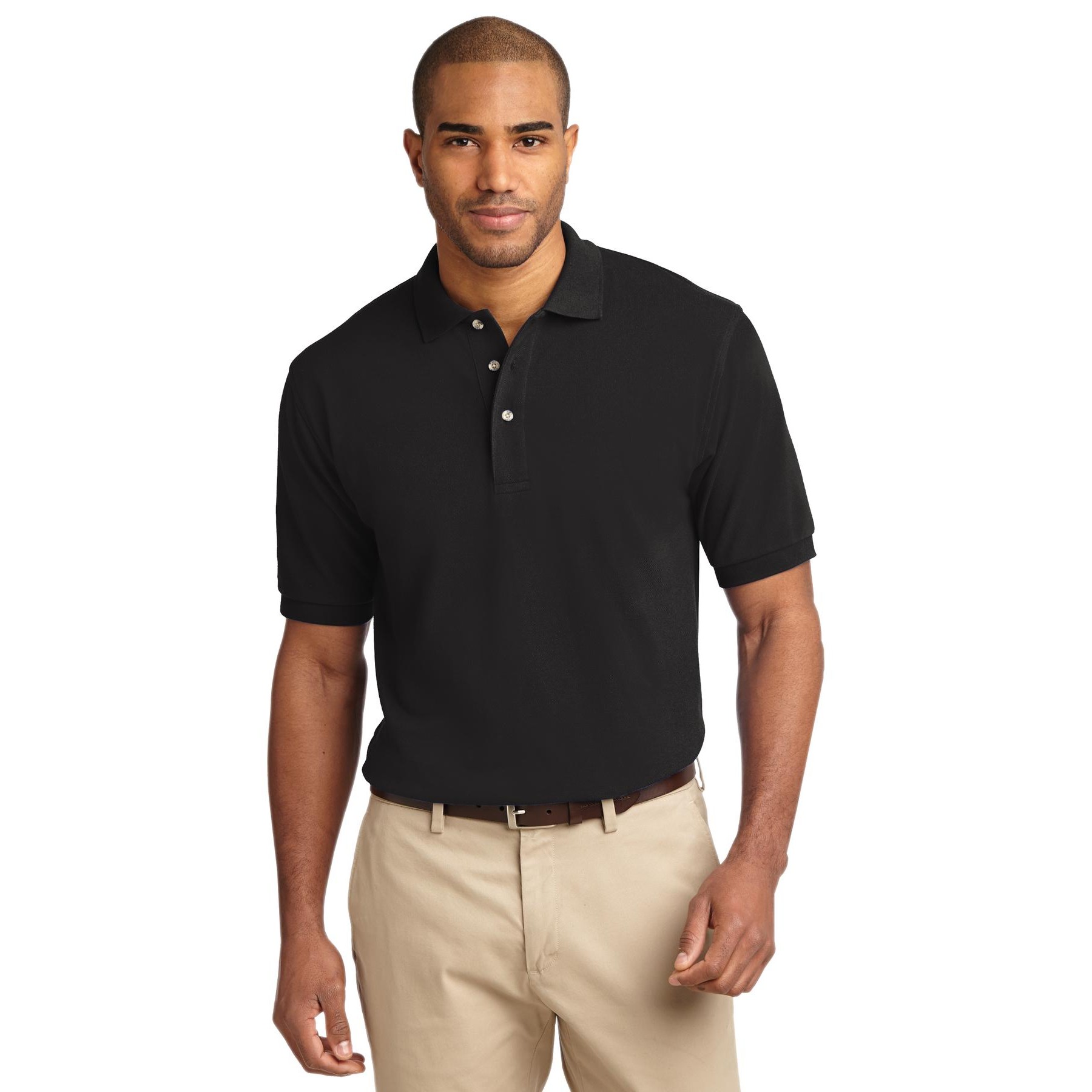 Tall Heavyweight Cotton Pique Polo - Main Image