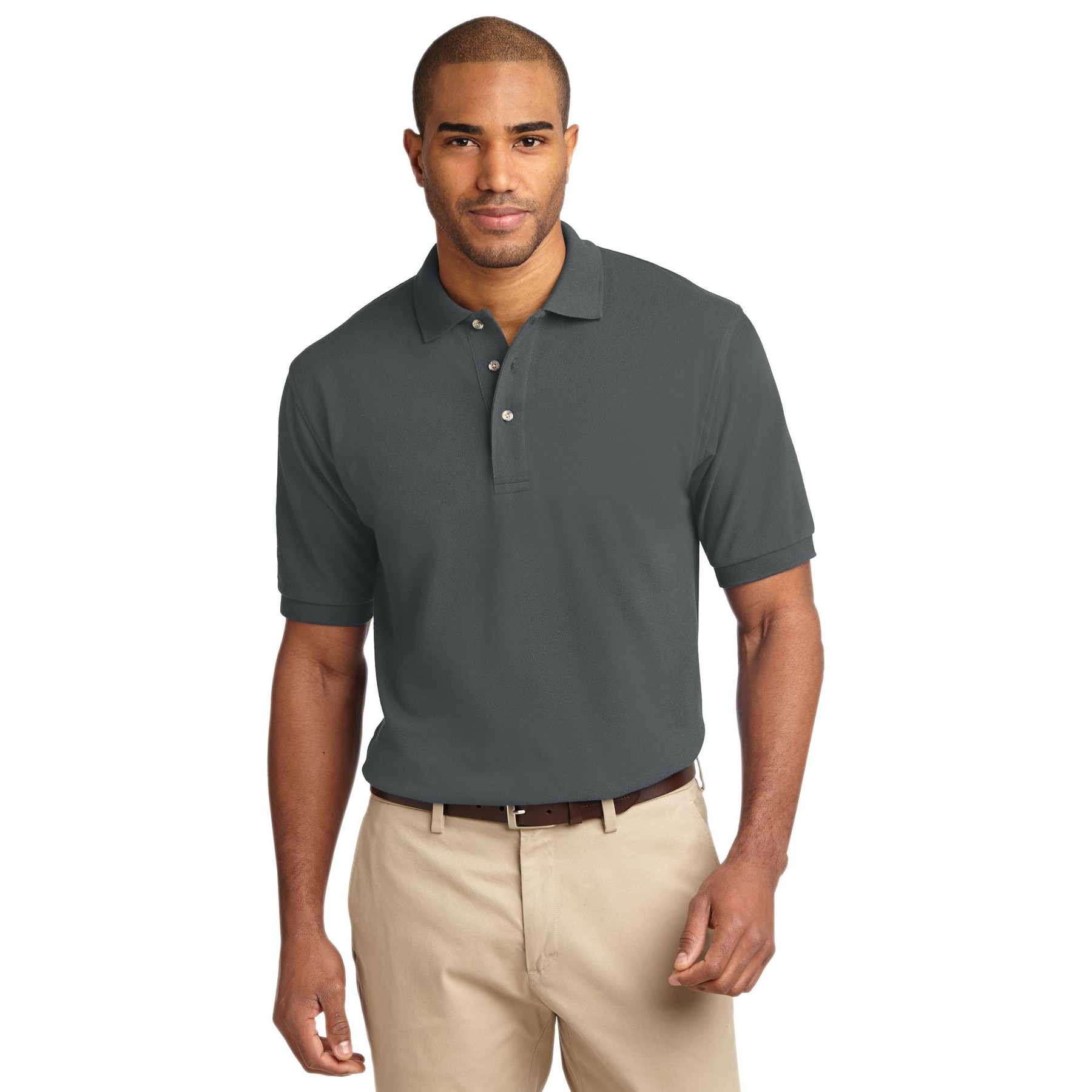 Tall Heavyweight Cotton Pique Polo - Thumbnail Image