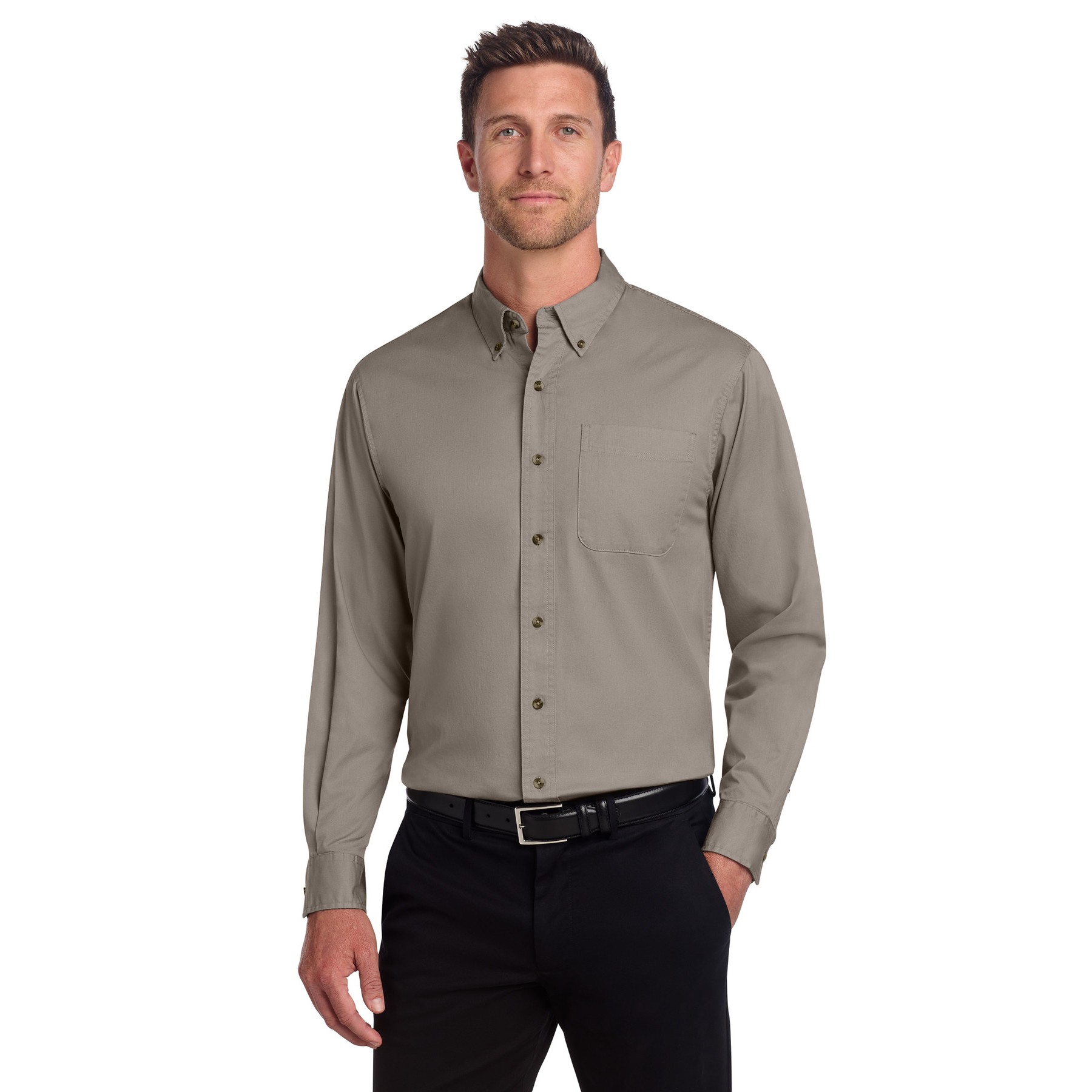 Tall Long Sleeve Twill Shirt - Thumbnail Image