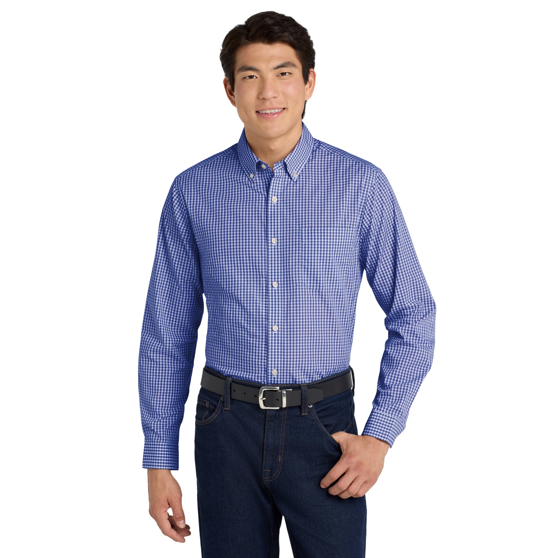 Broadcloth Gingham Easy Care Shirt - Thumbnail Image