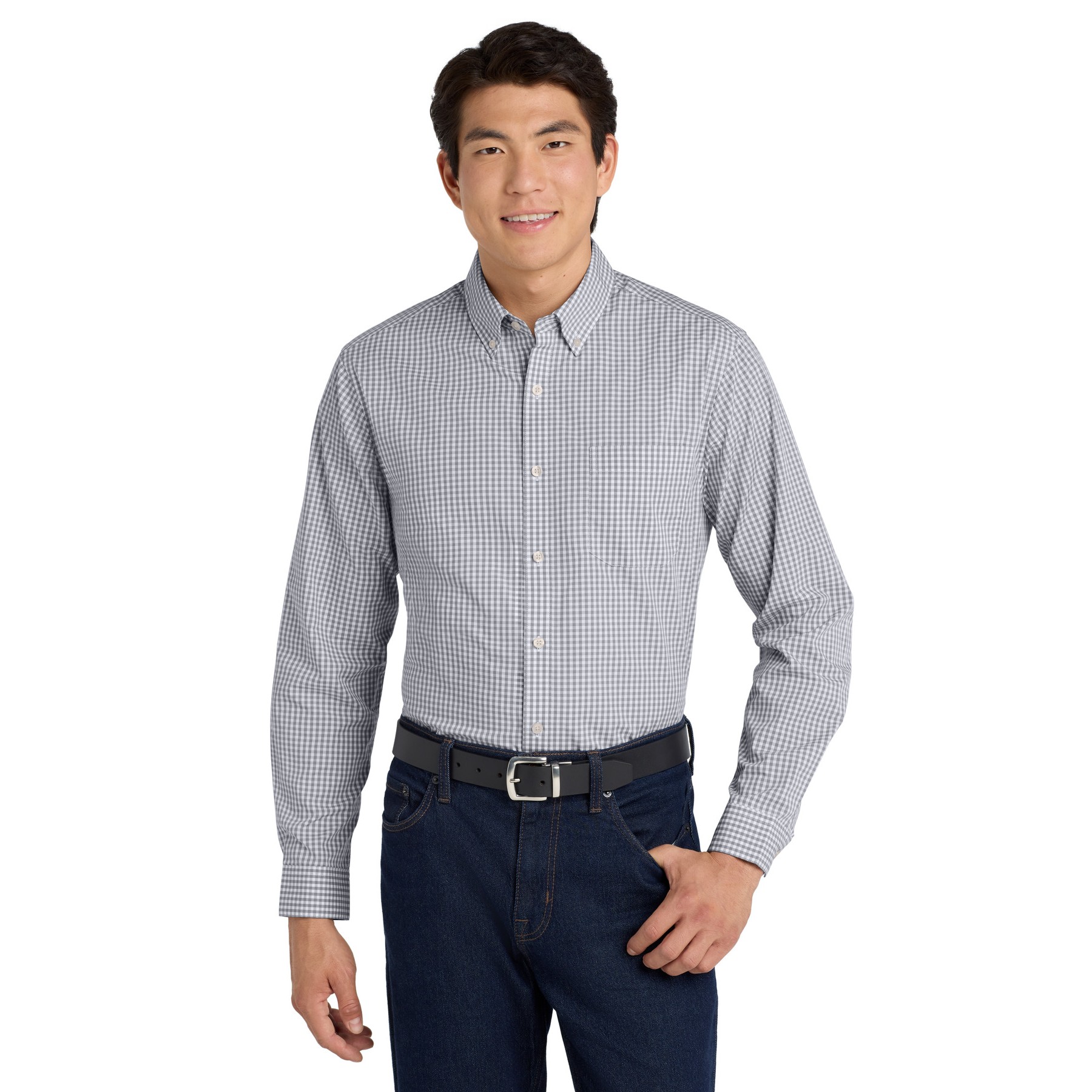 Broadcloth Gingham Easy Care Shirt - Thumbnail Image