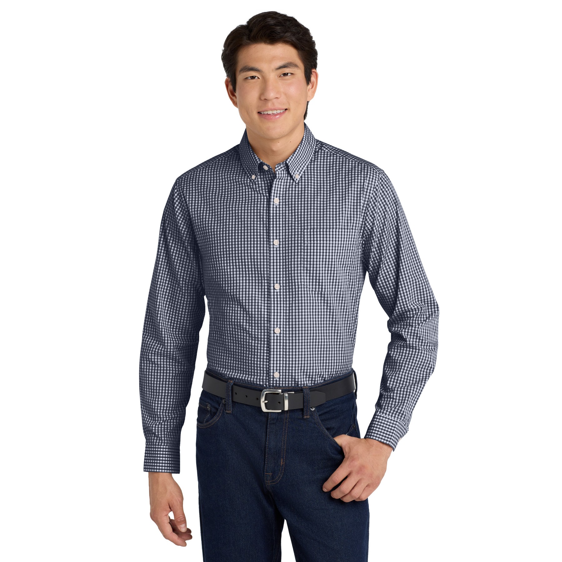 Broadcloth Gingham Easy Care Shirt - Thumbnail Image