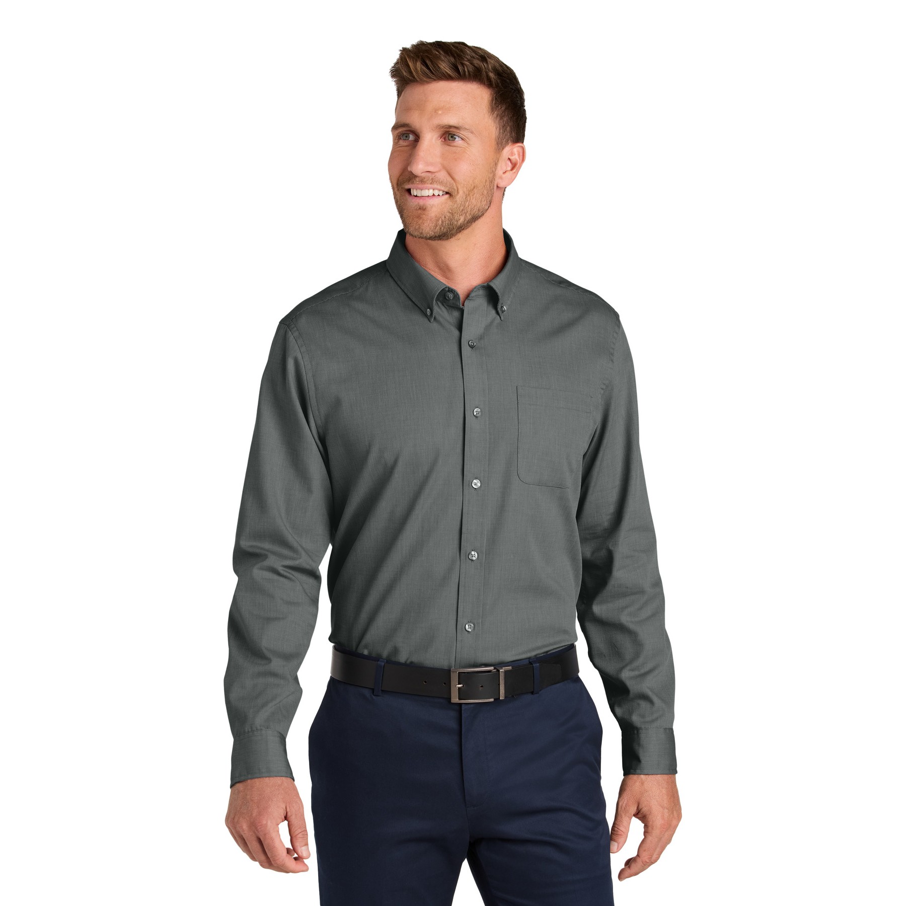 Long Sleeve Nailhead Easy Care Shirt - Thumbnail Image