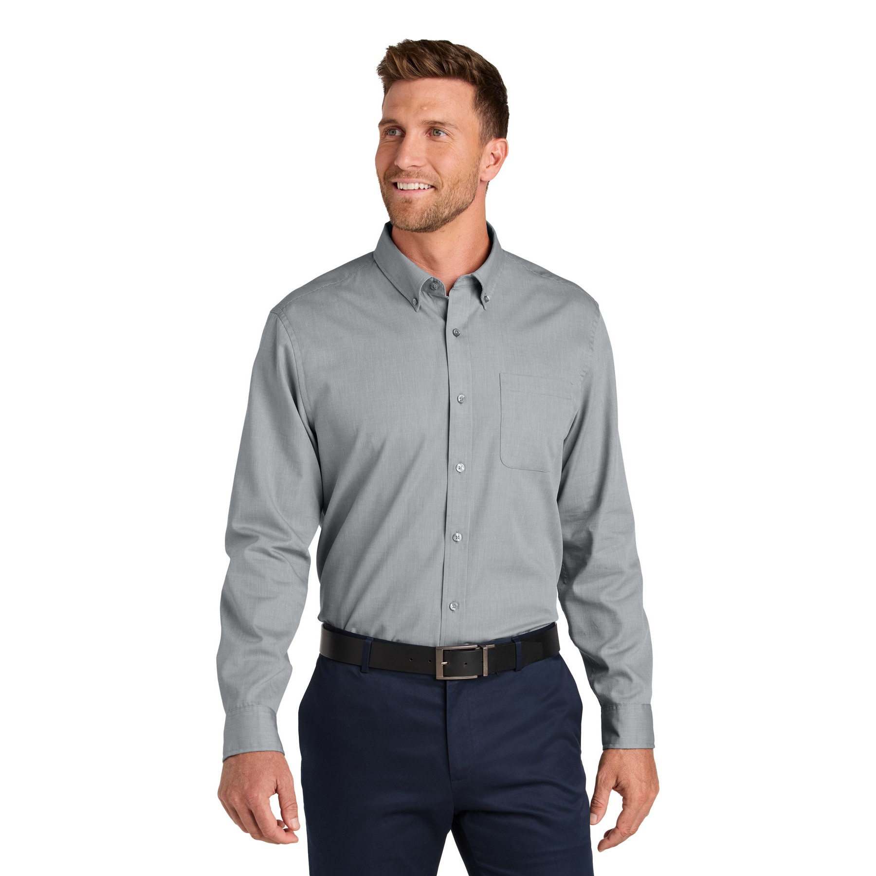 Long Sleeve Nailhead Easy Care Shirt - Thumbnail Image