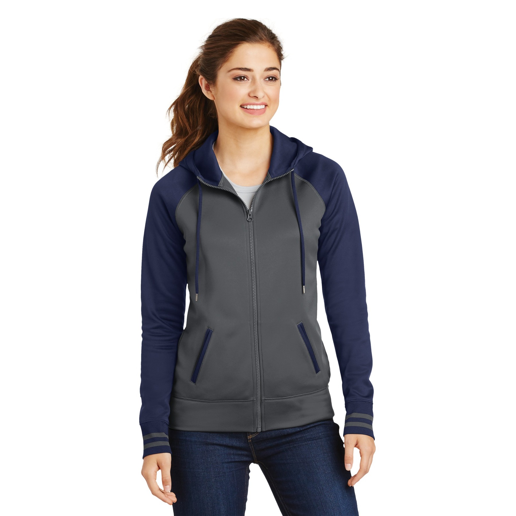 Women's Sport-Wick Varsity Fleece Full-Zip Hooded Jacket - Thumbnail Image
