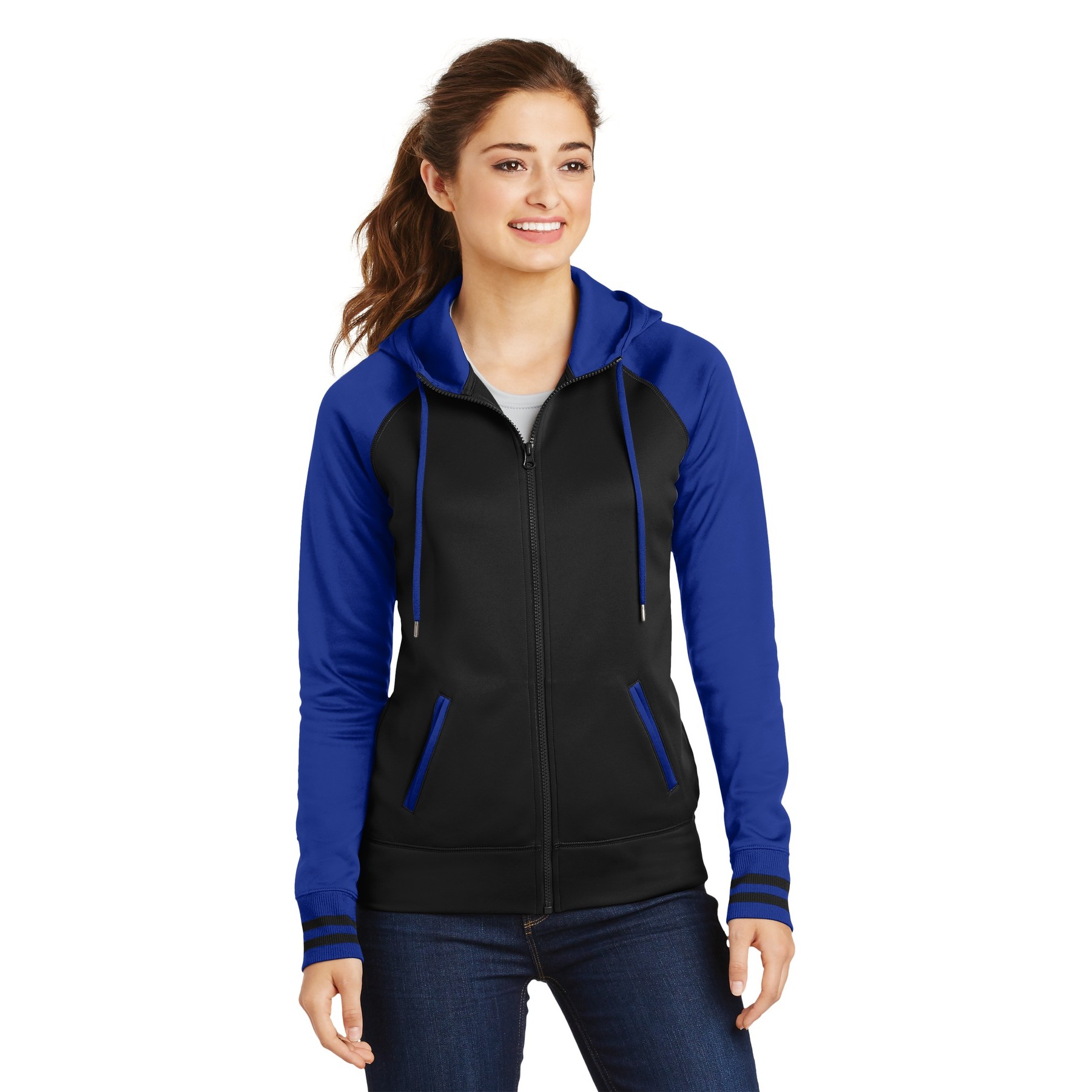 Women's Sport-Wick Varsity Fleece Full-Zip Hooded Jacket - Thumbnail Image