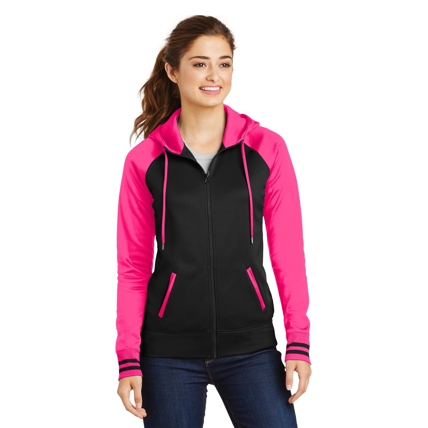 Women's Sport-Wick Varsity Fleece Full-Zip Hooded Jacket - Thumbnail Image