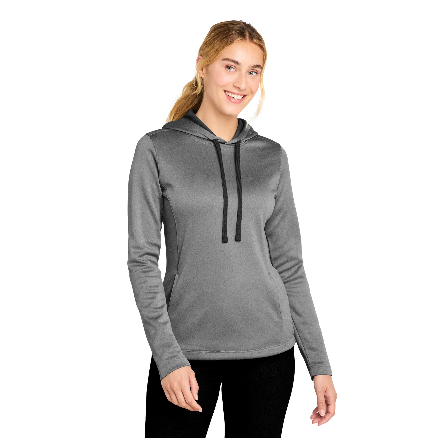Women's PosiCharge Sport-Wick Heather Fleece Hooded Pullover - Thumbnail Image
