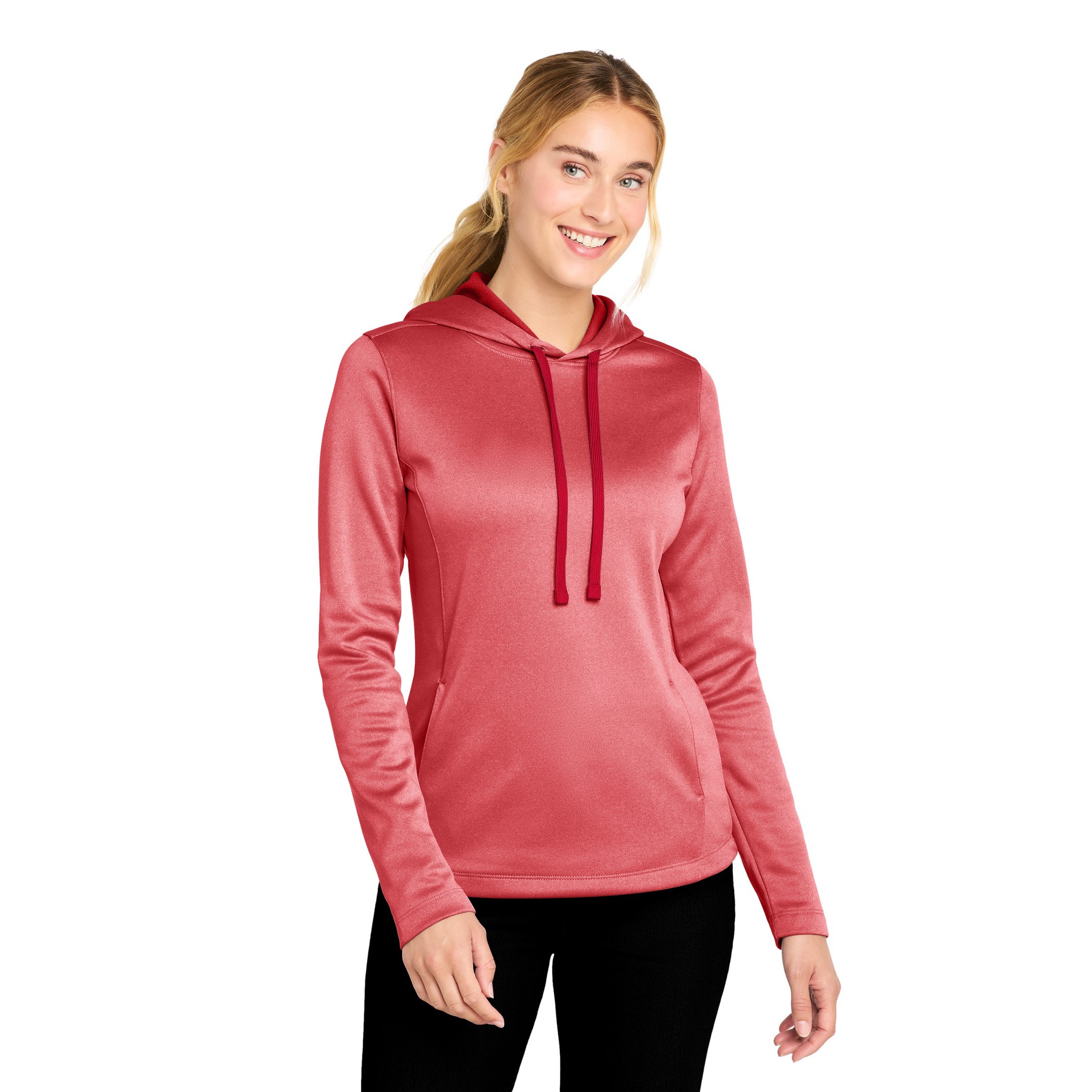 Women's PosiCharge Sport-Wick Heather Fleece Hooded Pullover - Thumbnail Image