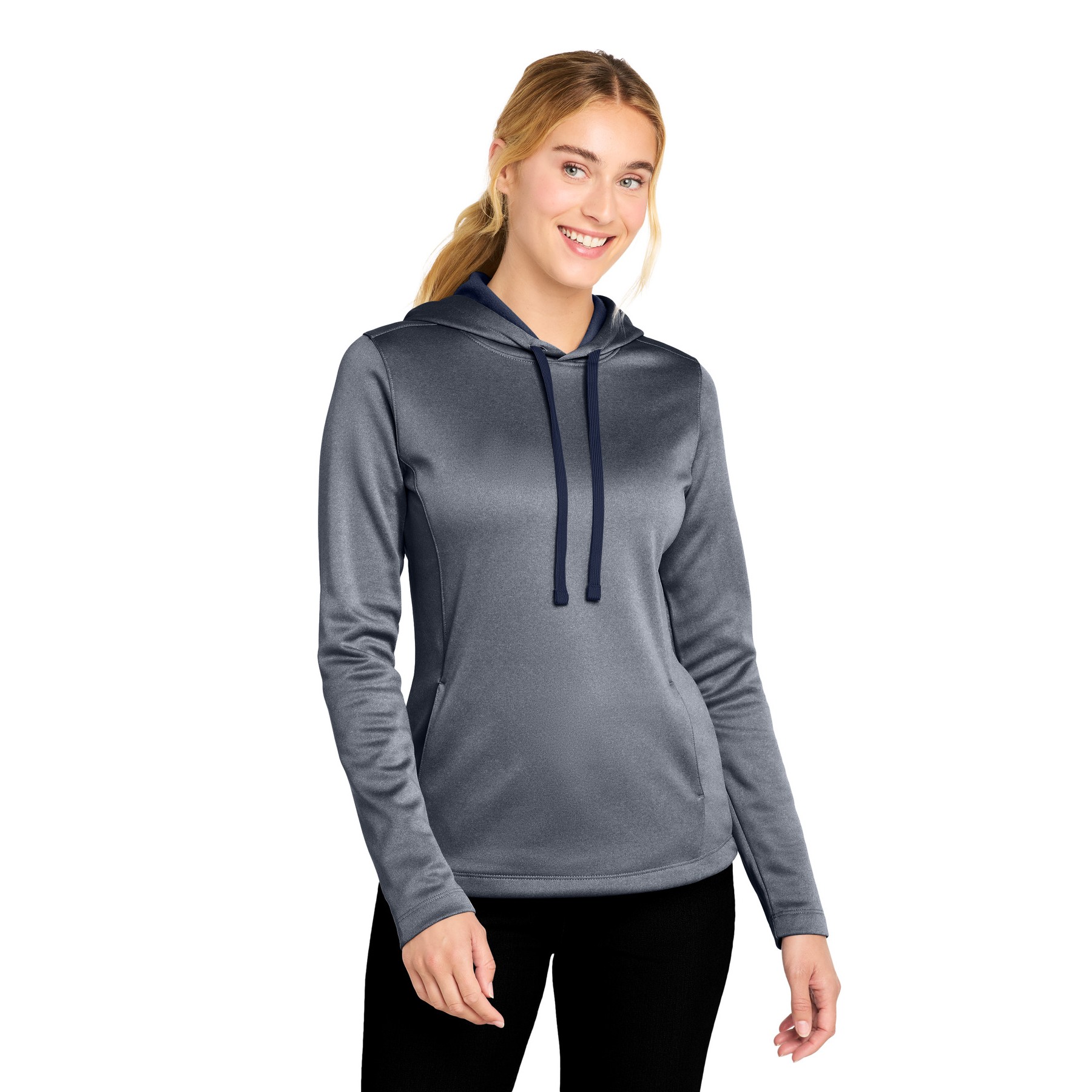 Women's PosiCharge Sport-Wick Heather Fleece Hooded Pullover - Thumbnail Image