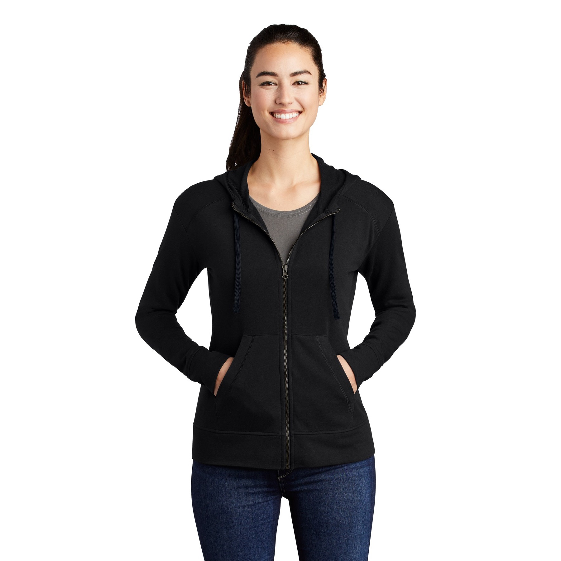 Women's PosiCharge Tri-Blend Wicking Fleece Full-Zip Hooded Jacket - Main Image