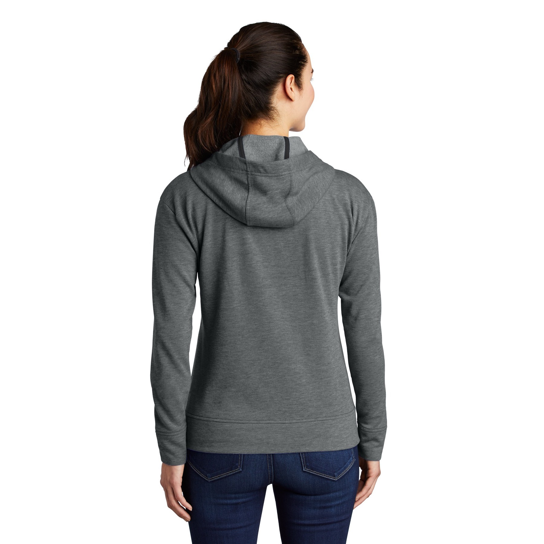 Women's PosiCharge Tri-Blend Wicking Fleece Full-Zip Hooded Jacket - Thumbnail Image