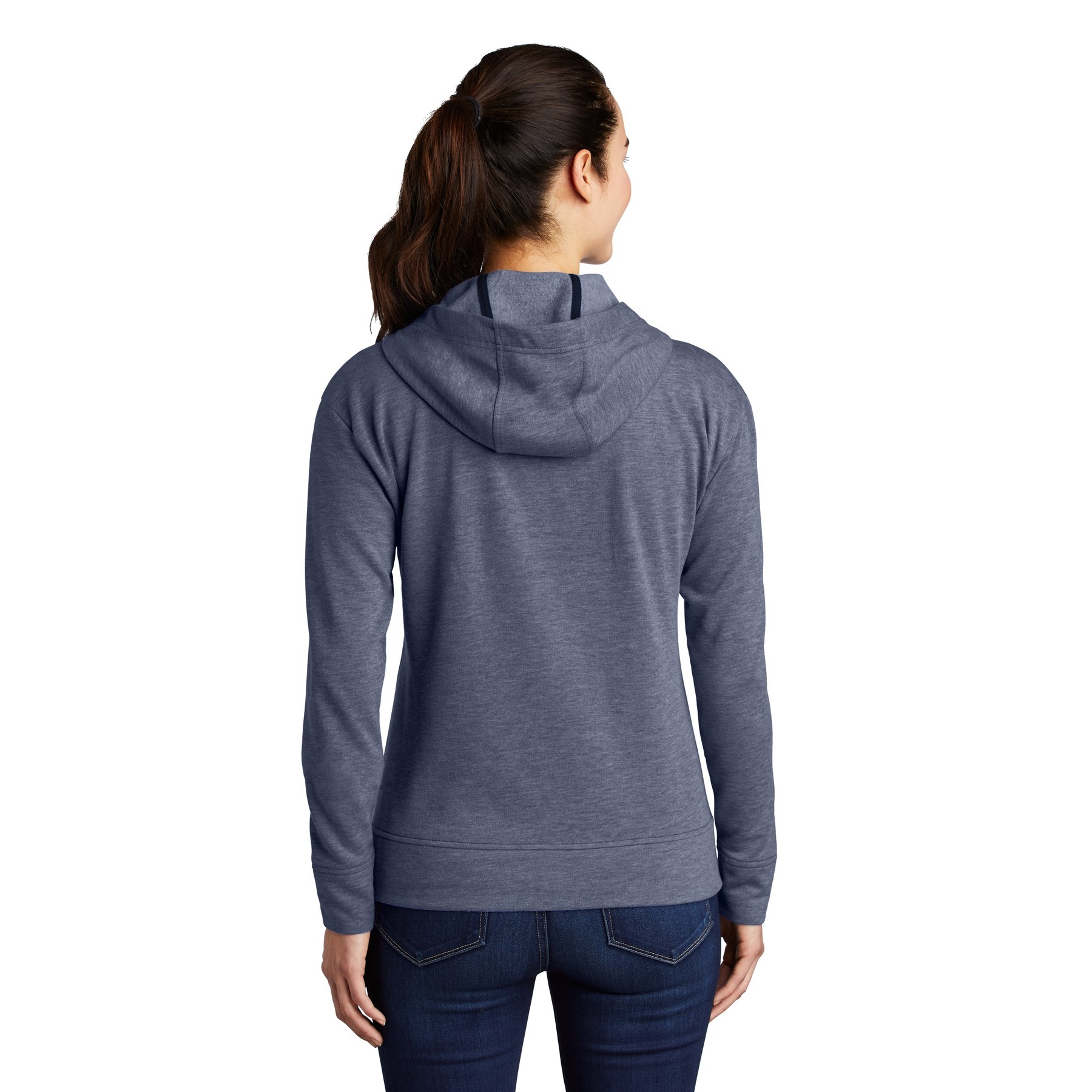 Women's PosiCharge Tri-Blend Wicking Fleece Full-Zip Hooded Jacket - Thumbnail Image