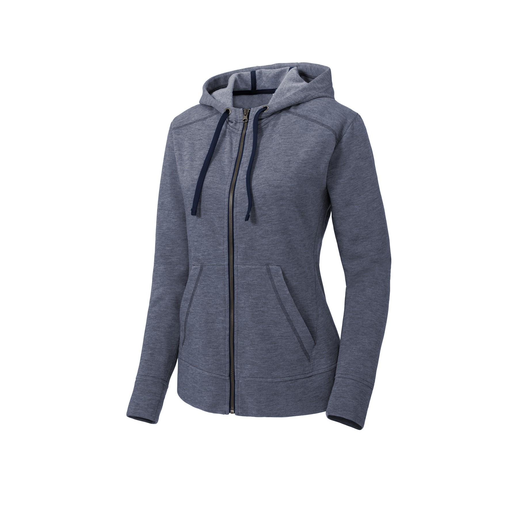 Women's PosiCharge Tri-Blend Wicking Fleece Full-Zip Hooded Jacket - Thumbnail Image