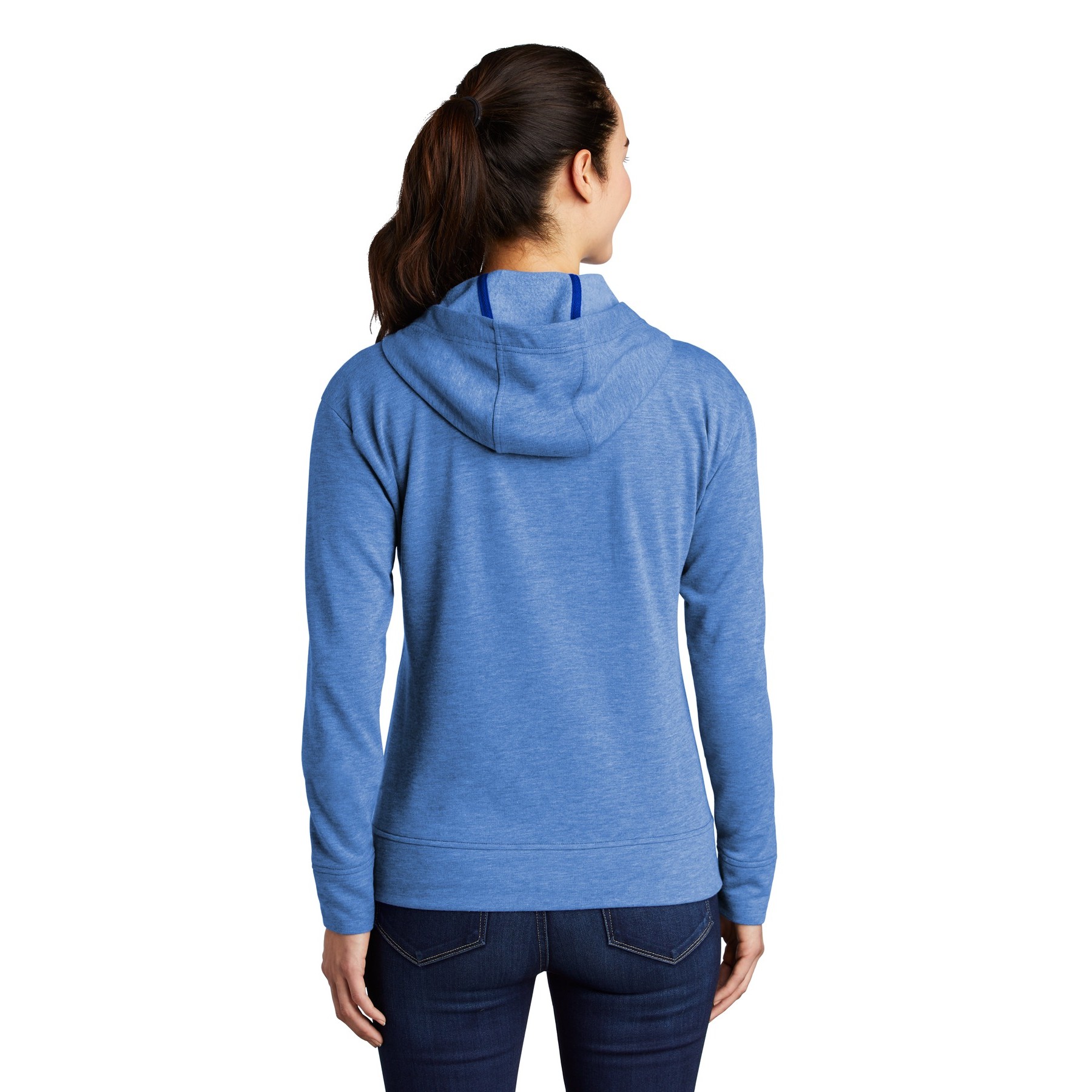 Women's PosiCharge Tri-Blend Wicking Fleece Full-Zip Hooded Jacket - Thumbnail Image