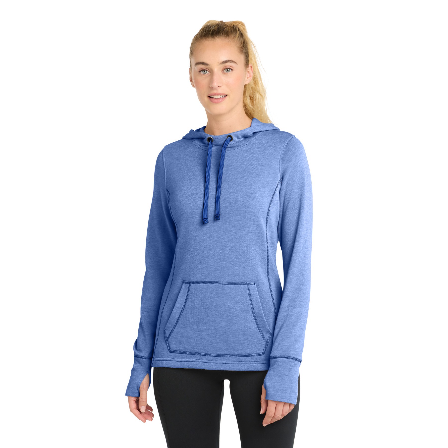 Women's PosiCharge Tri-Blend Wicking Fleece Hooded Pullover - Thumbnail Image