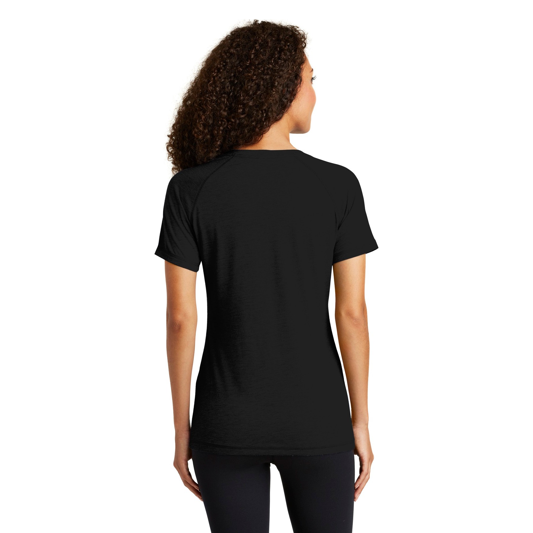 Women's PosiCharge Tri-Blend Wicking Scoop Neck Raglan Tee - Thumbnail Image