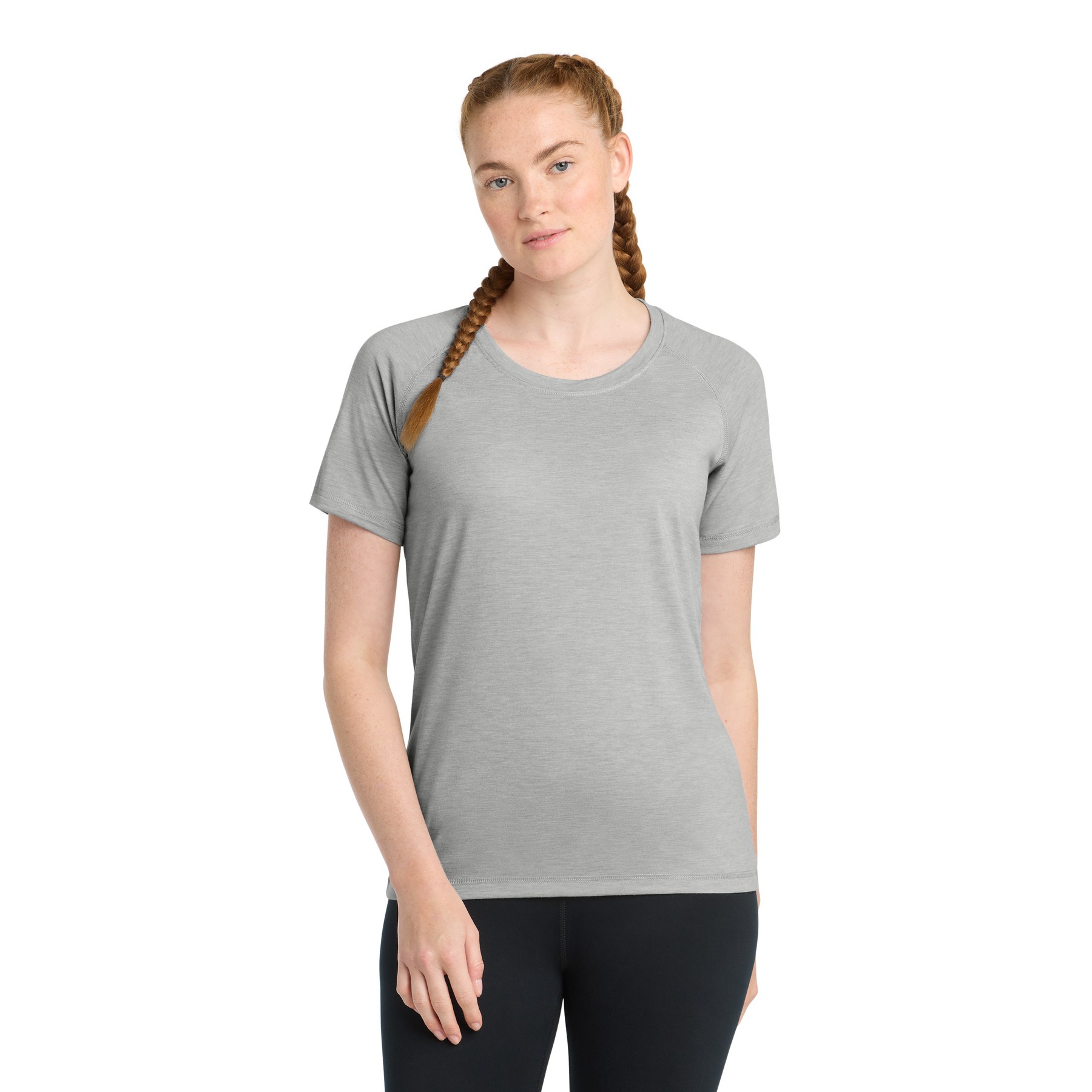 Women's PosiCharge Tri-Blend Wicking Scoop Neck Raglan Tee - Thumbnail Image