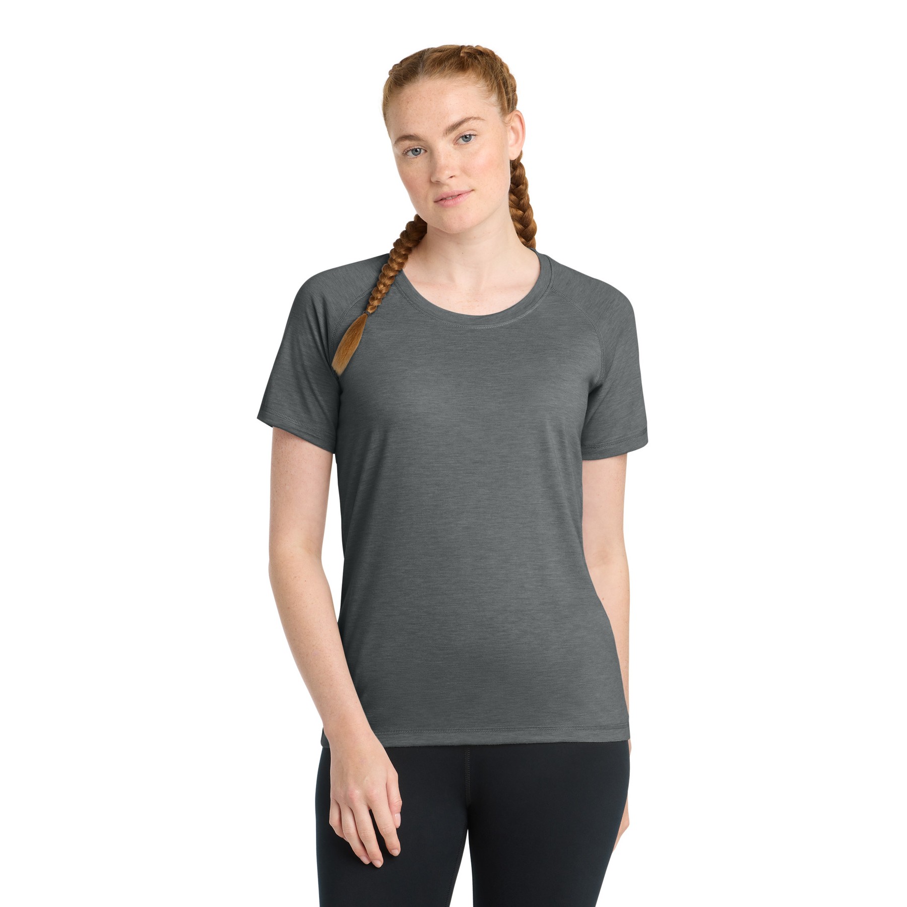 Women's PosiCharge Tri-Blend Wicking Scoop Neck Raglan Tee - Thumbnail Image