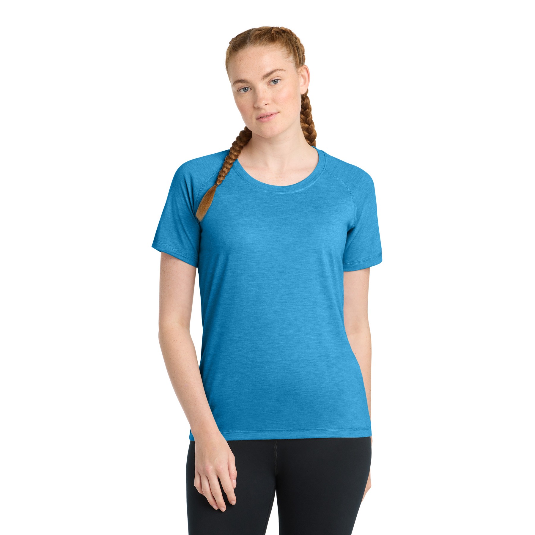 Women's PosiCharge Tri-Blend Wicking Scoop Neck Raglan Tee - Thumbnail Image