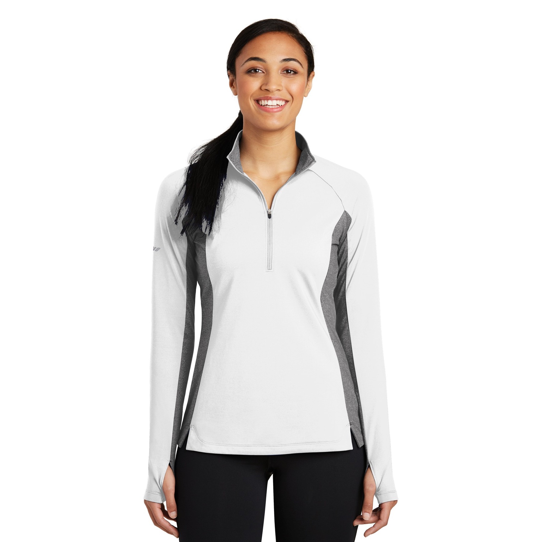 Women's Sport-Wick Stretch Contrast 1/4-Zip Pullover - Thumbnail Image