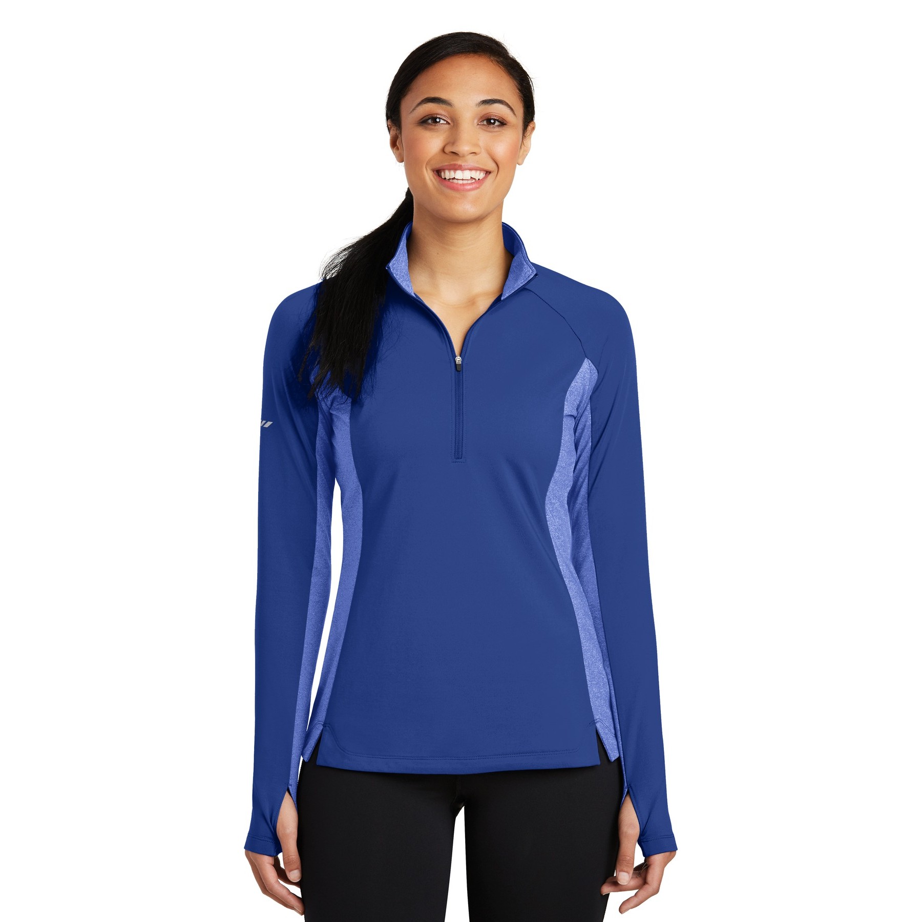 Women's Sport-Wick Stretch Contrast 1/4-Zip Pullover - Thumbnail Image