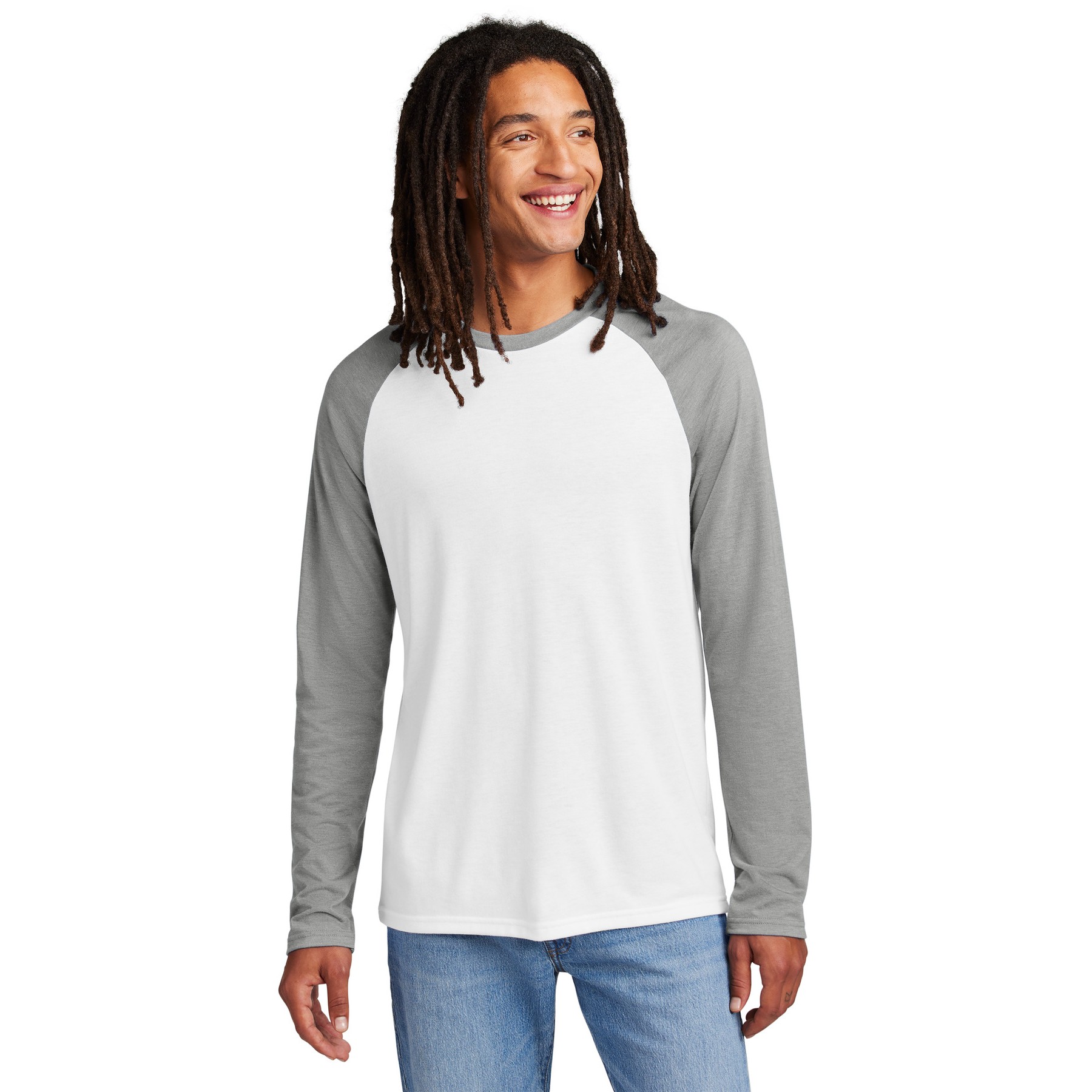 Unisex Tri-Blend Long Sleeve Colorblock Raglan - Thumbnail Image