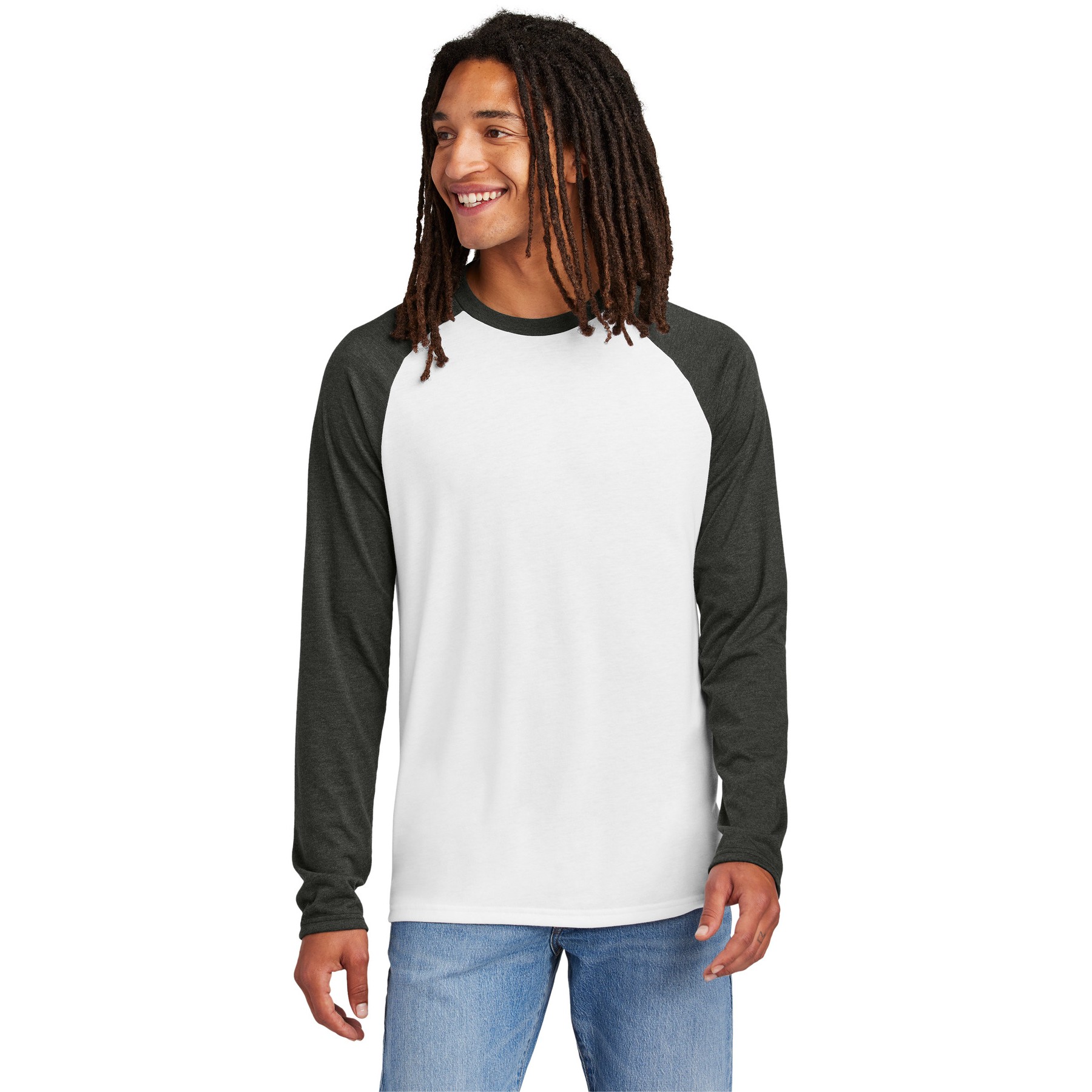 Unisex Tri-Blend Long Sleeve Colorblock Raglan - Thumbnail Image